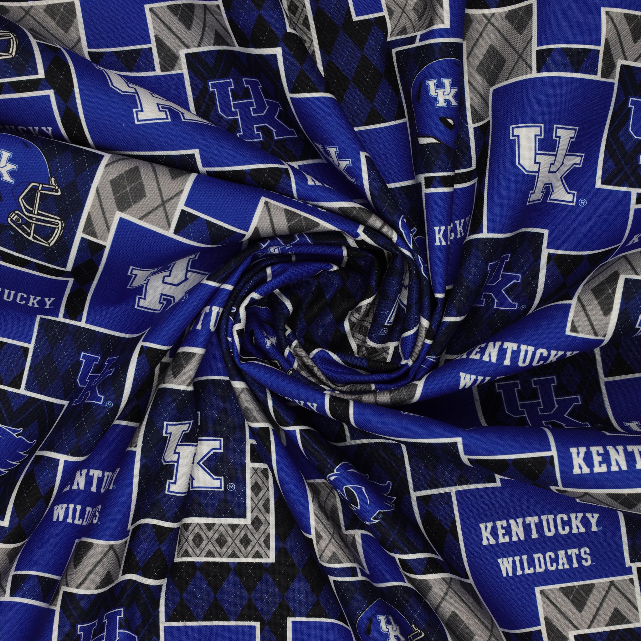 University of Kentucky Argyle Boxes Fabric - Image 2