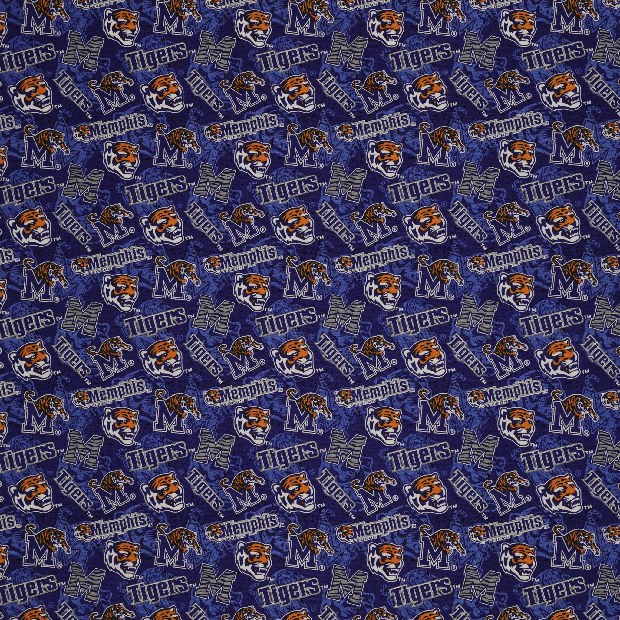 University of Memphis Tone on Tone Fabric