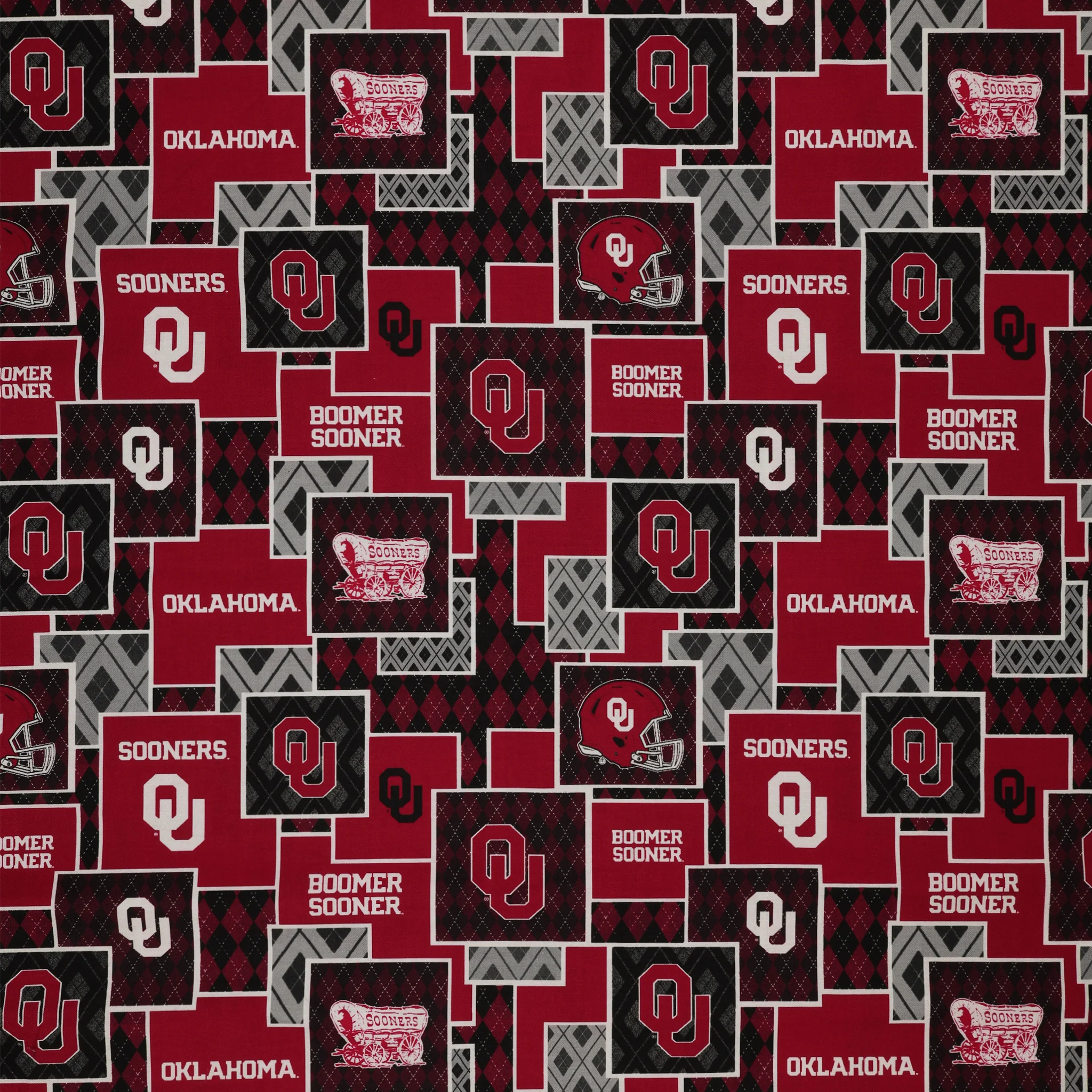 University of Oklahoma Argyle Boxes Fabric