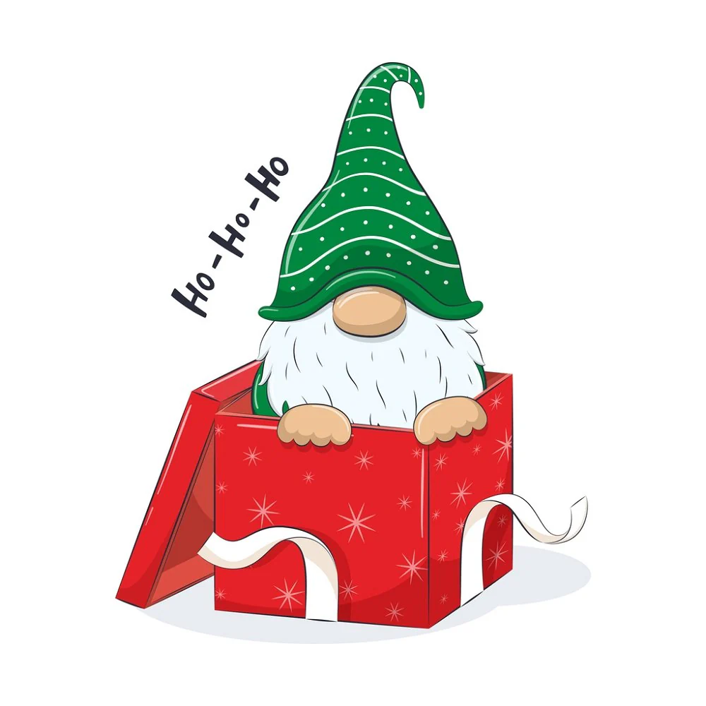 Unwrap A Gnome Fabric Panel - White