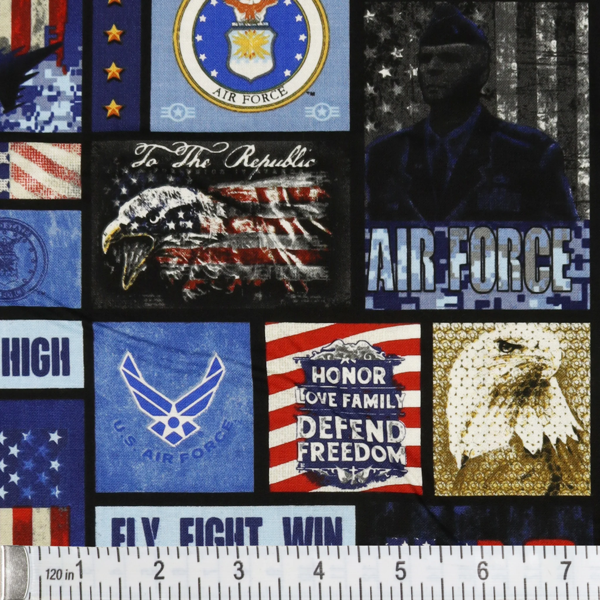 US Military Fabric Collection - Air Force Camo Flag Blocks - Image 3