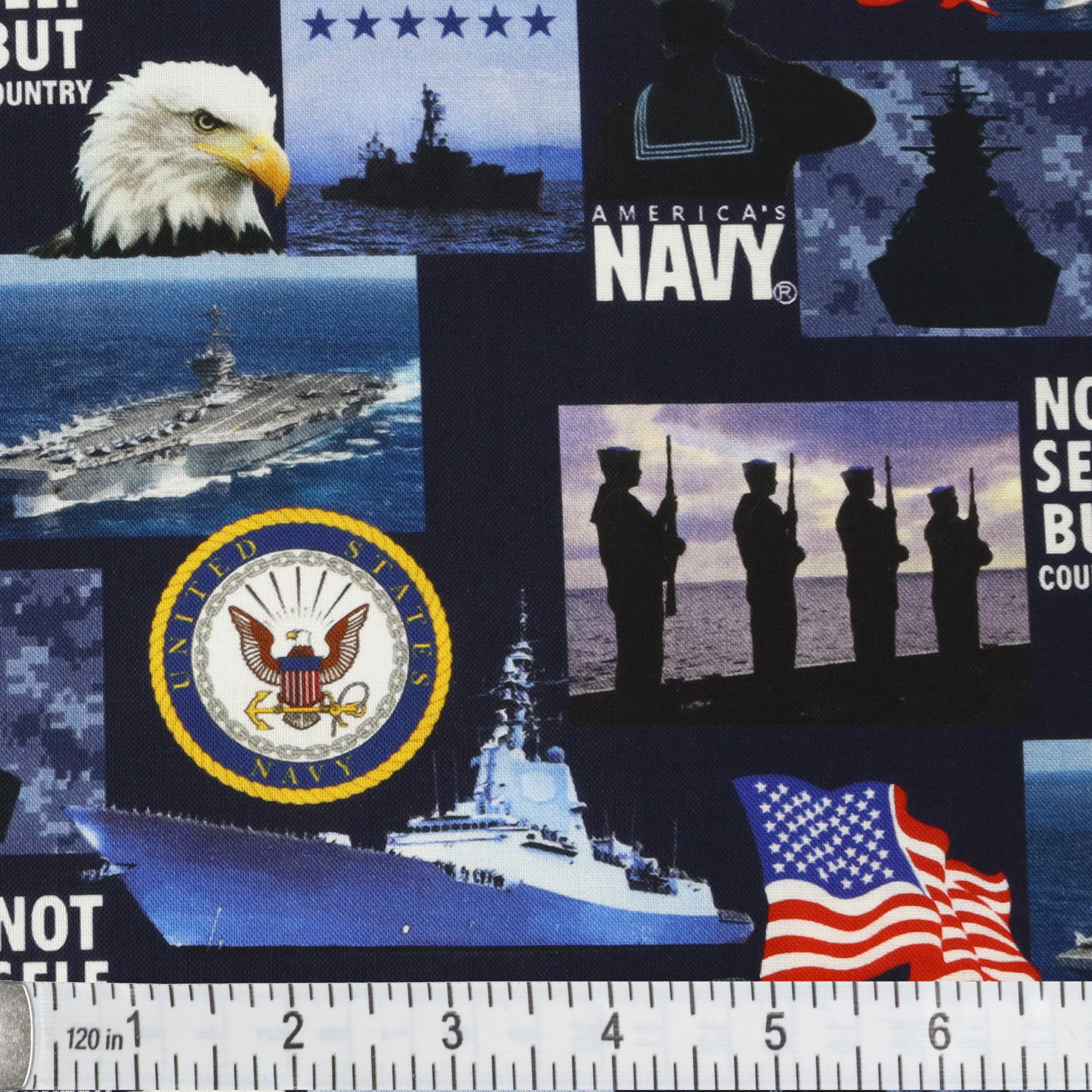 US Military Fabric Collection - Navy Geometrics - Image 2