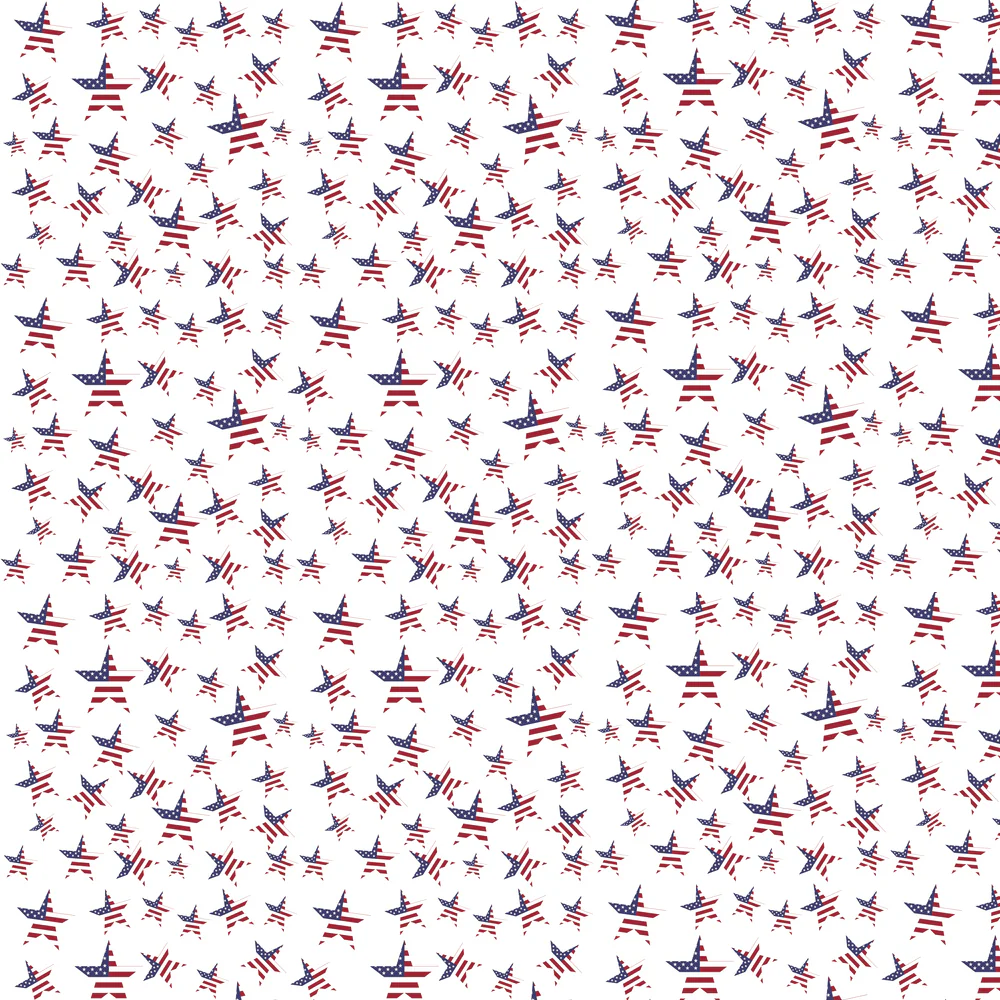 USA Flag Stars Fabric - Multi