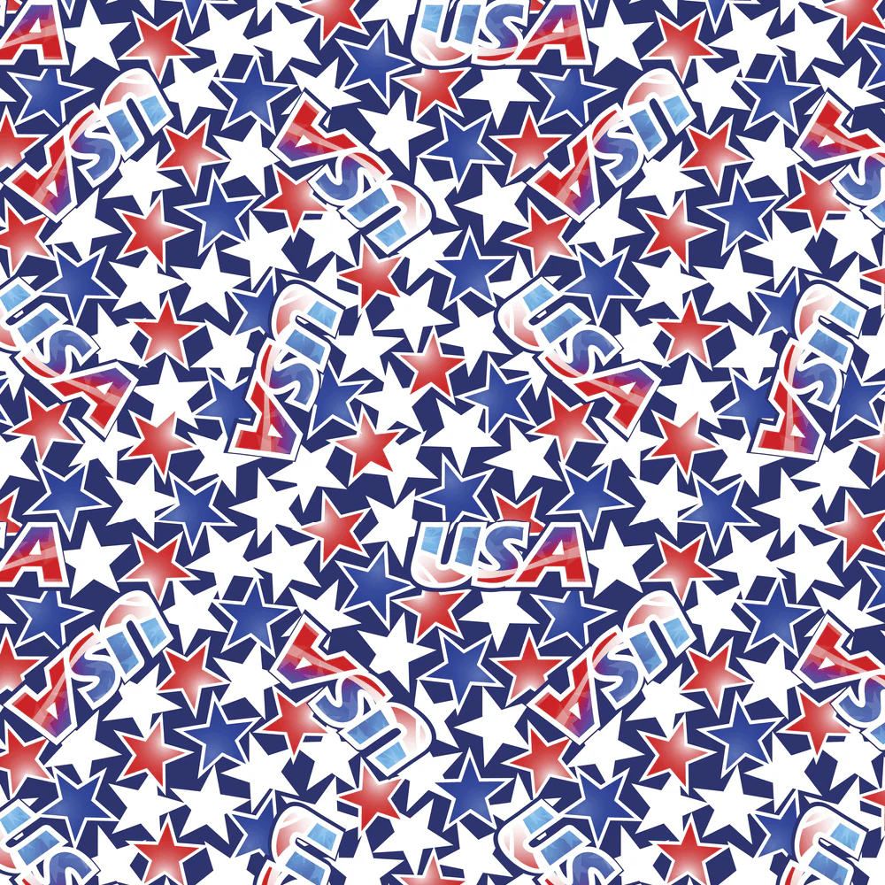USA Star Fabric - Blue
