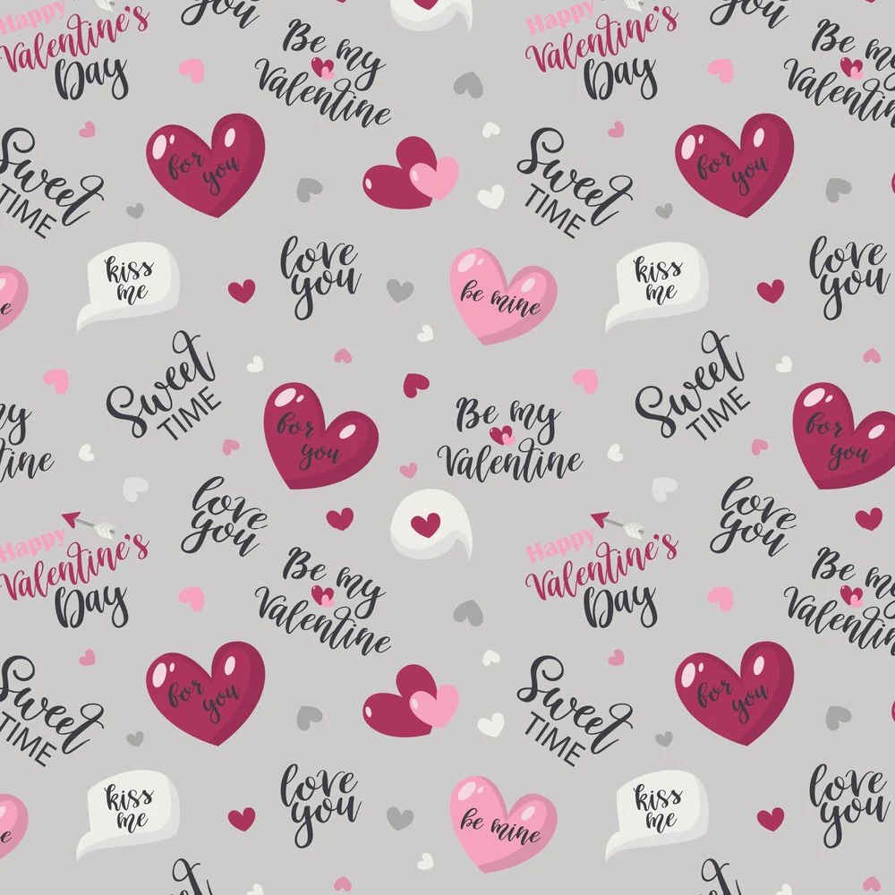 Valentine Messages Fabric