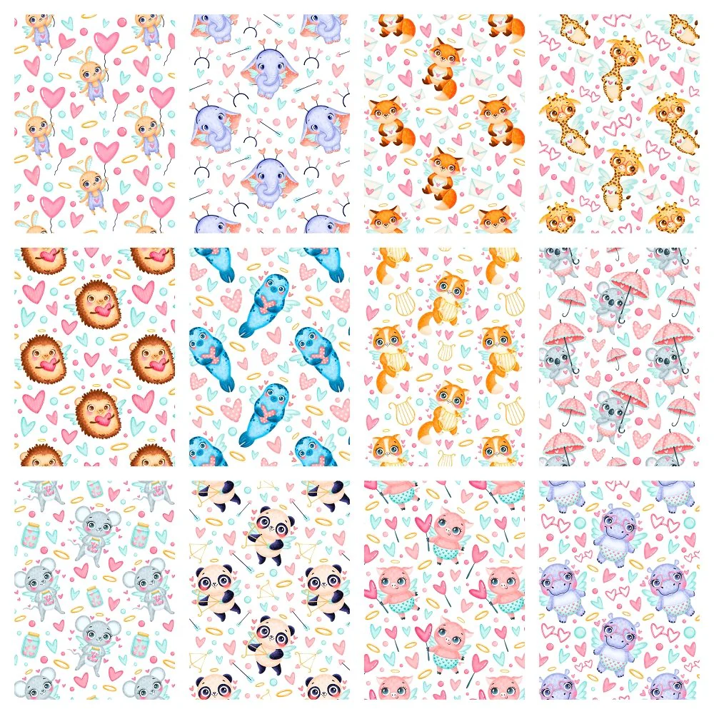 Valentine's Day Animals Charm Pack - 12 Pieces