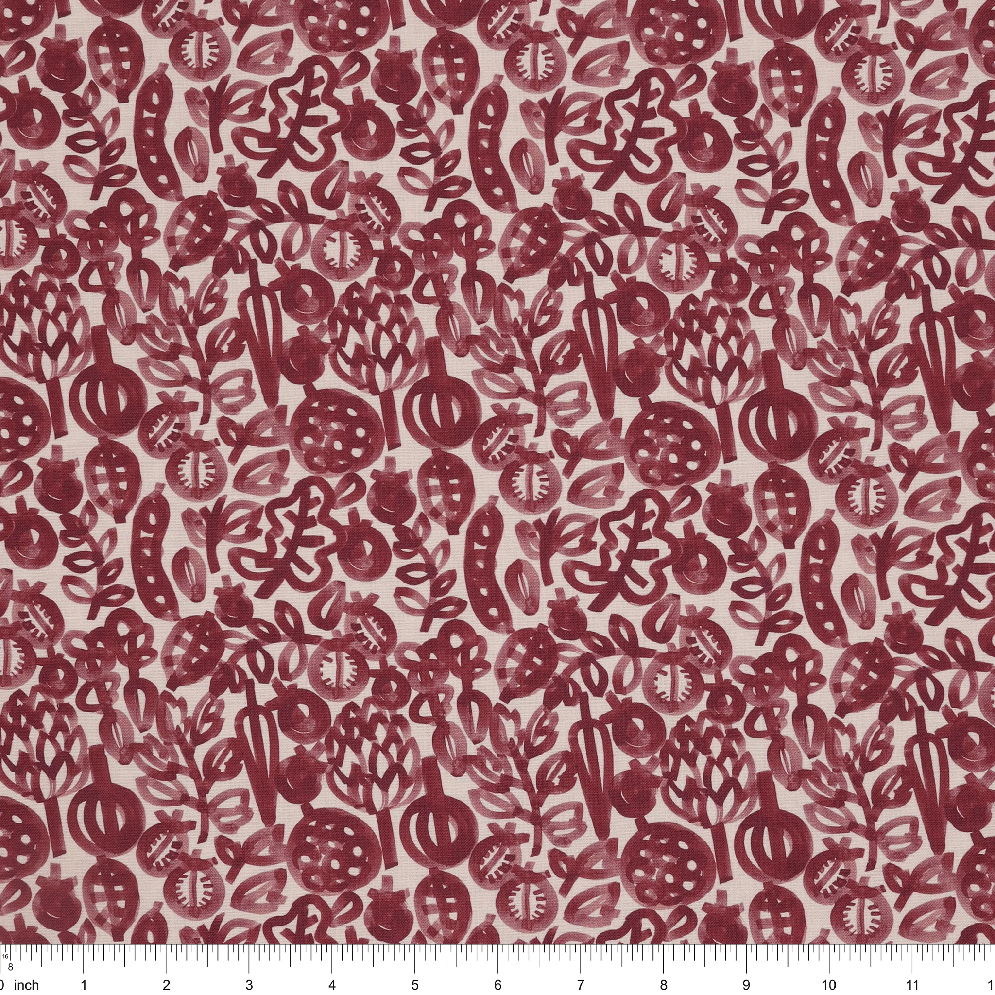 Vegetable Patch Fabric Collection - Pomegranate Plum - Image 3
