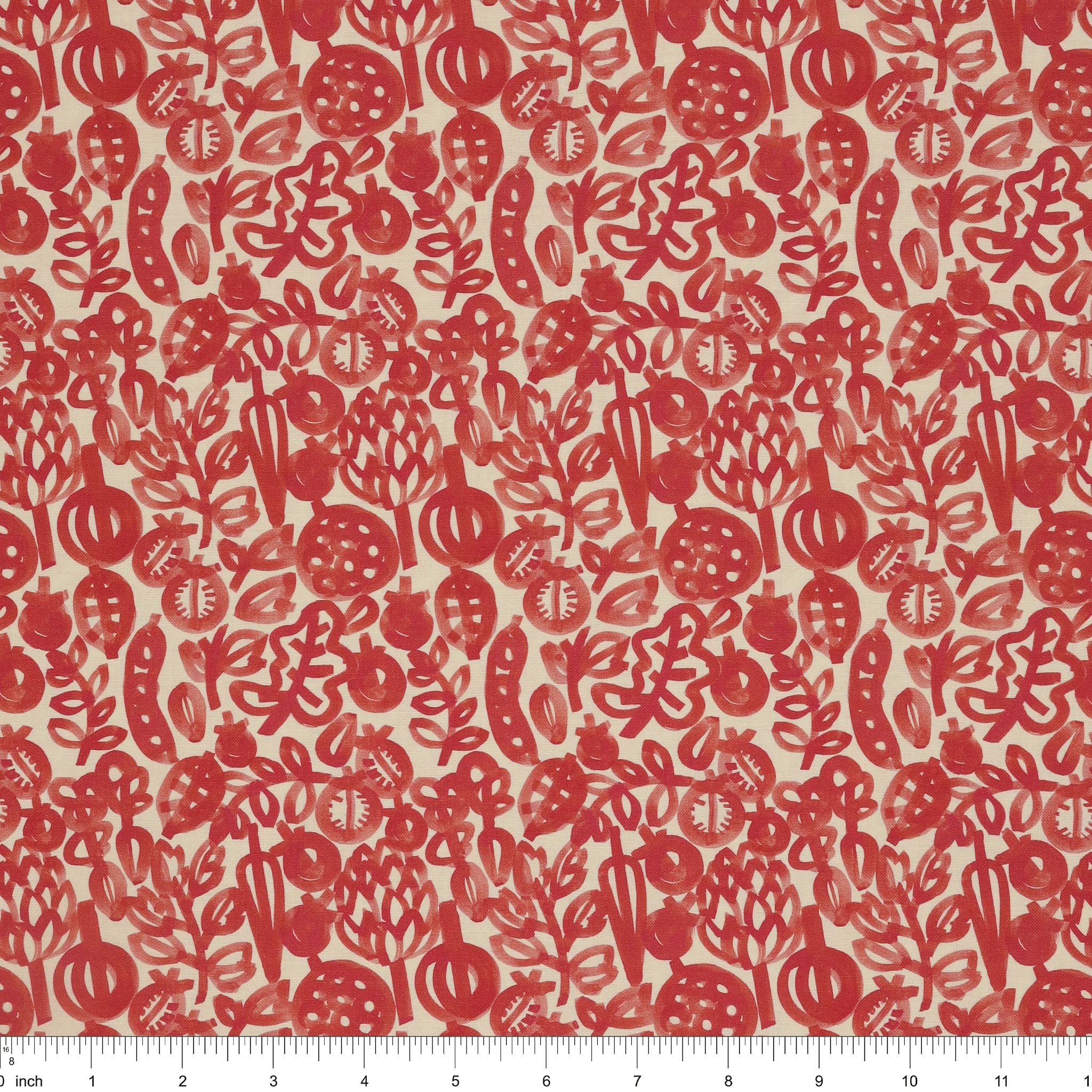 Vegetable Patch Fabric Collection - Pomegranate Red - Image 3