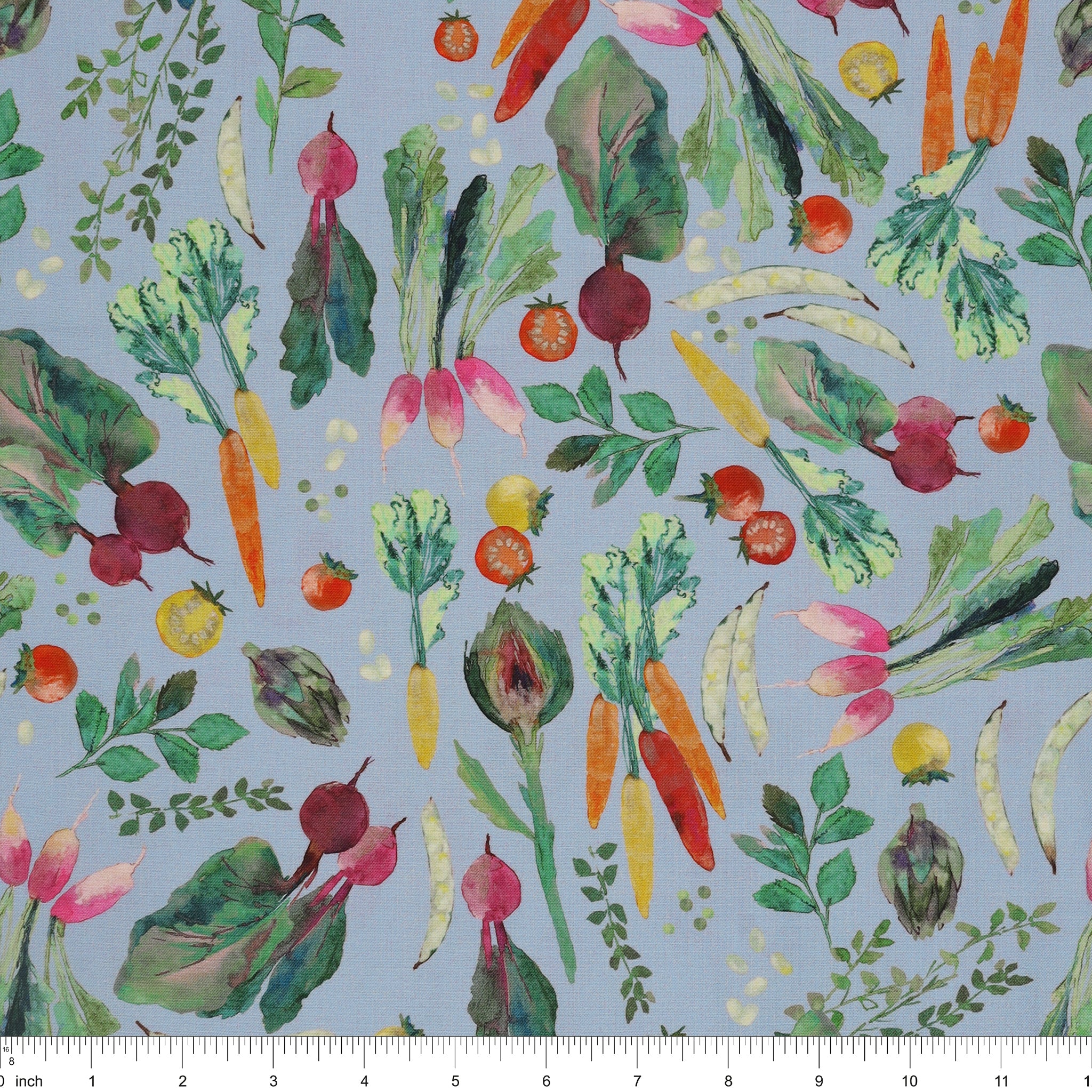 Vegetable Patch Fabric Collection - Vegetable Patch Cornflower - Image 3