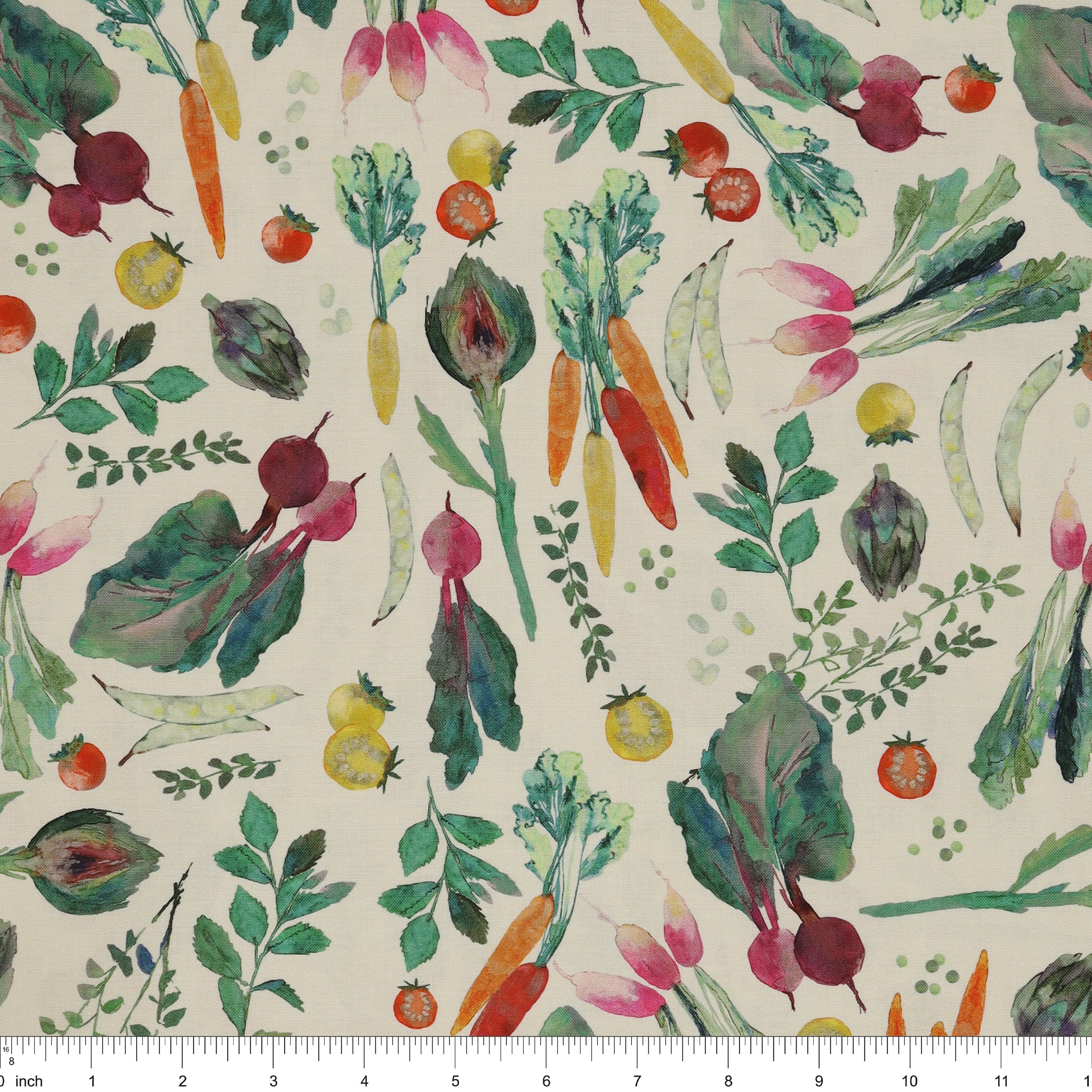Vegetable Patch Fabric Collection - Vegetable Patch Ecru - Image 3