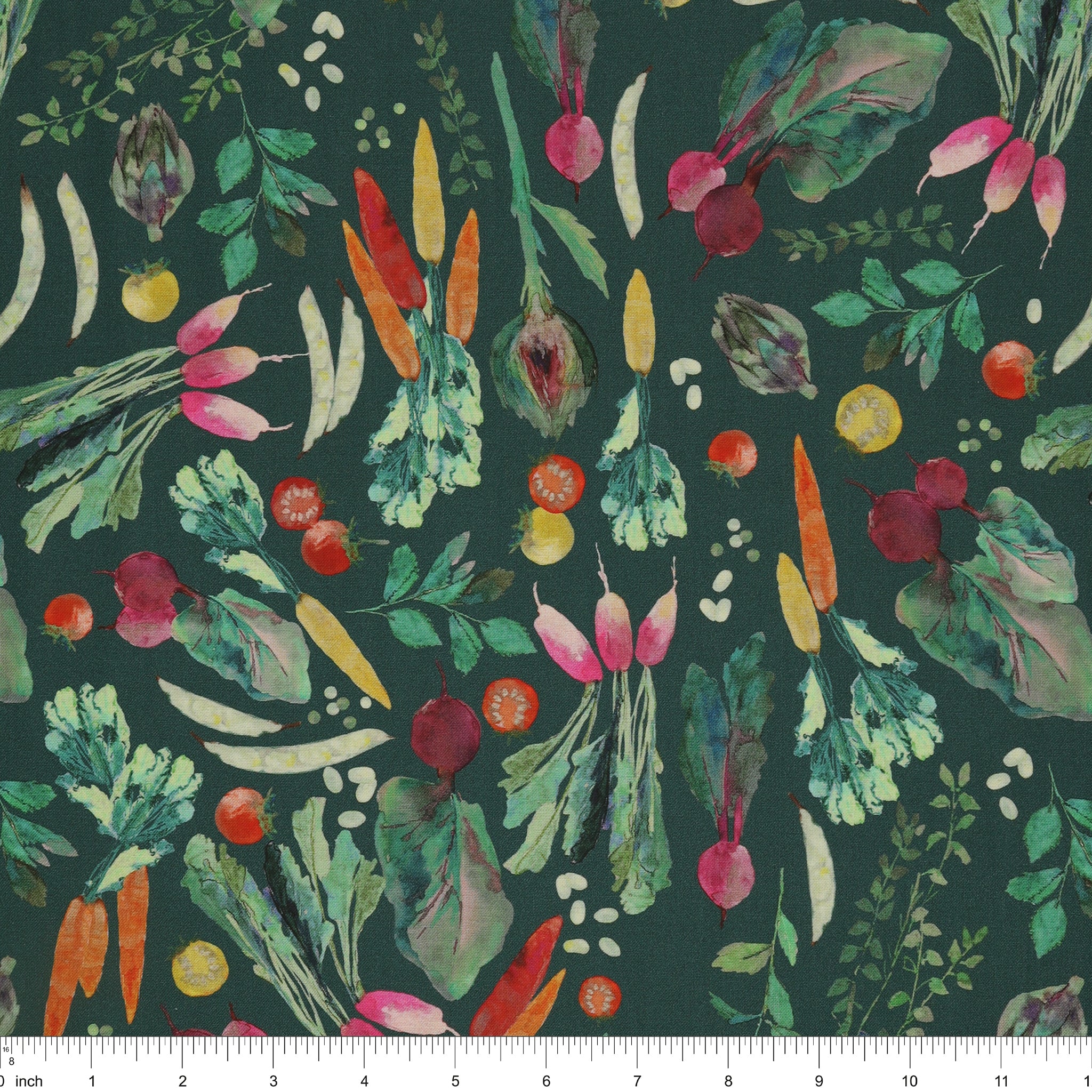 Vegetable Patch Fabric Collection - Vegetable Patch Teal - Image 3