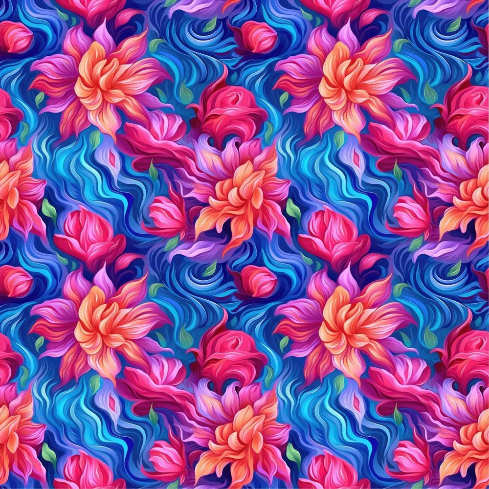 Vibrant Exquisite Floral Fabric