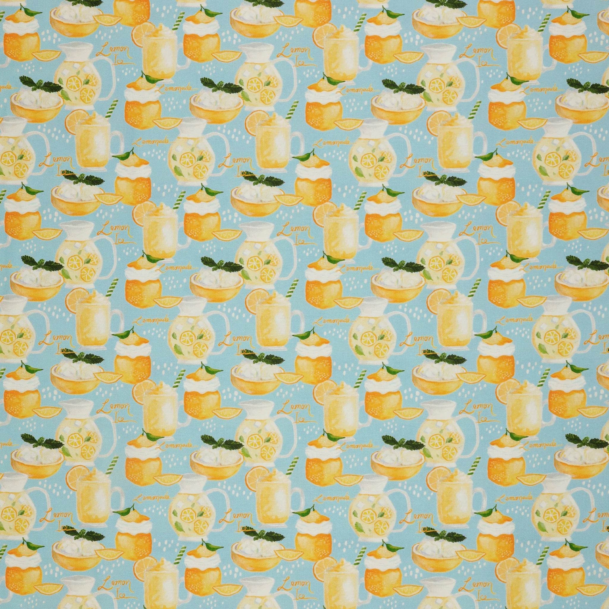 Villa Sol Fabric Collection - Lemonade Azure