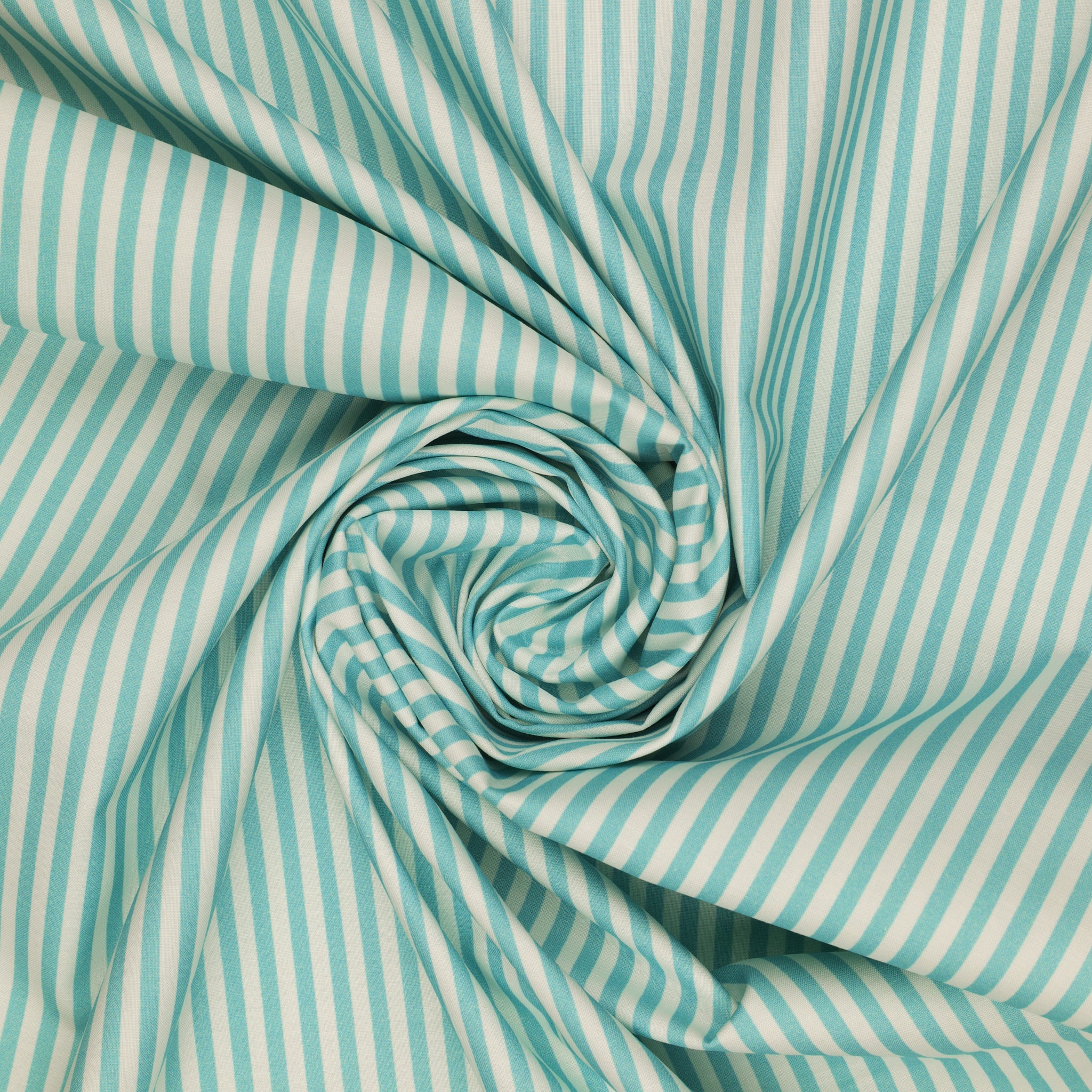 Villa Sol Fabric Collection - Narrow Stripe Aqua - Image 2