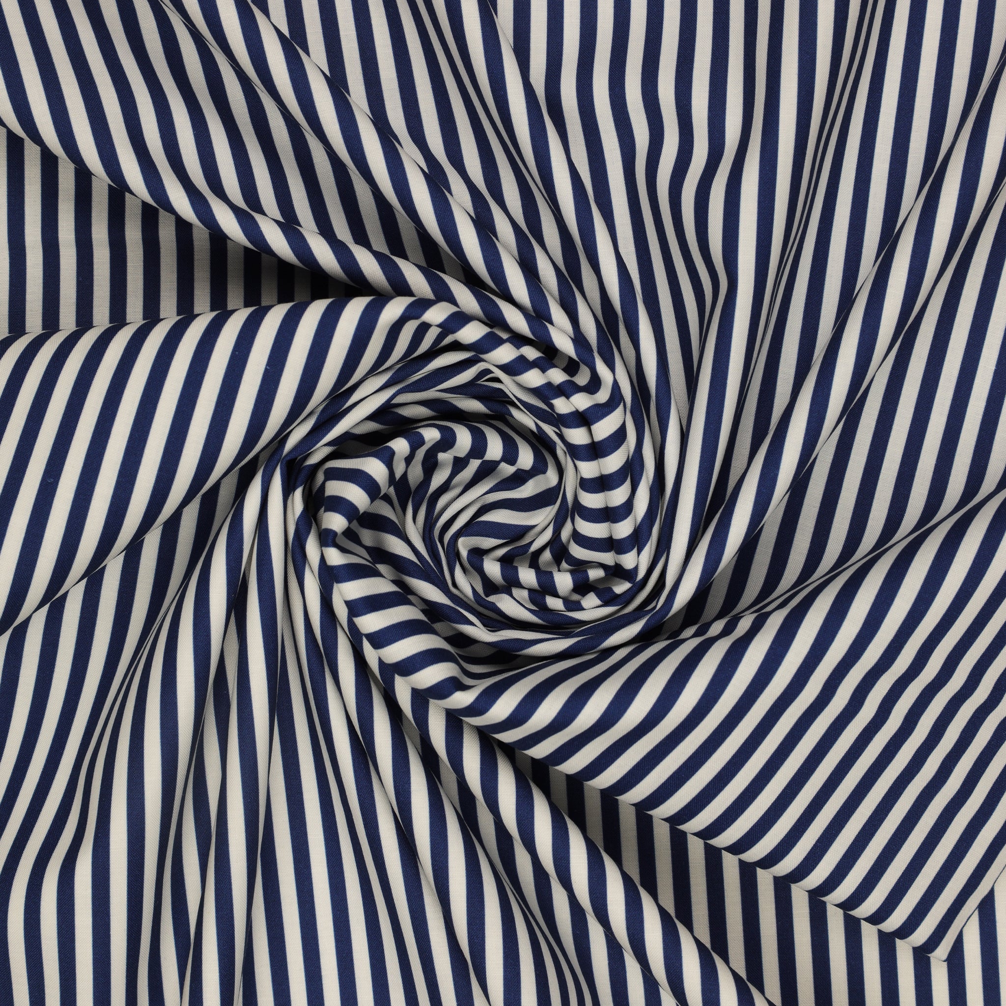 Villa Sol Fabric Collection - Narrow Stripe Navy - Image 2