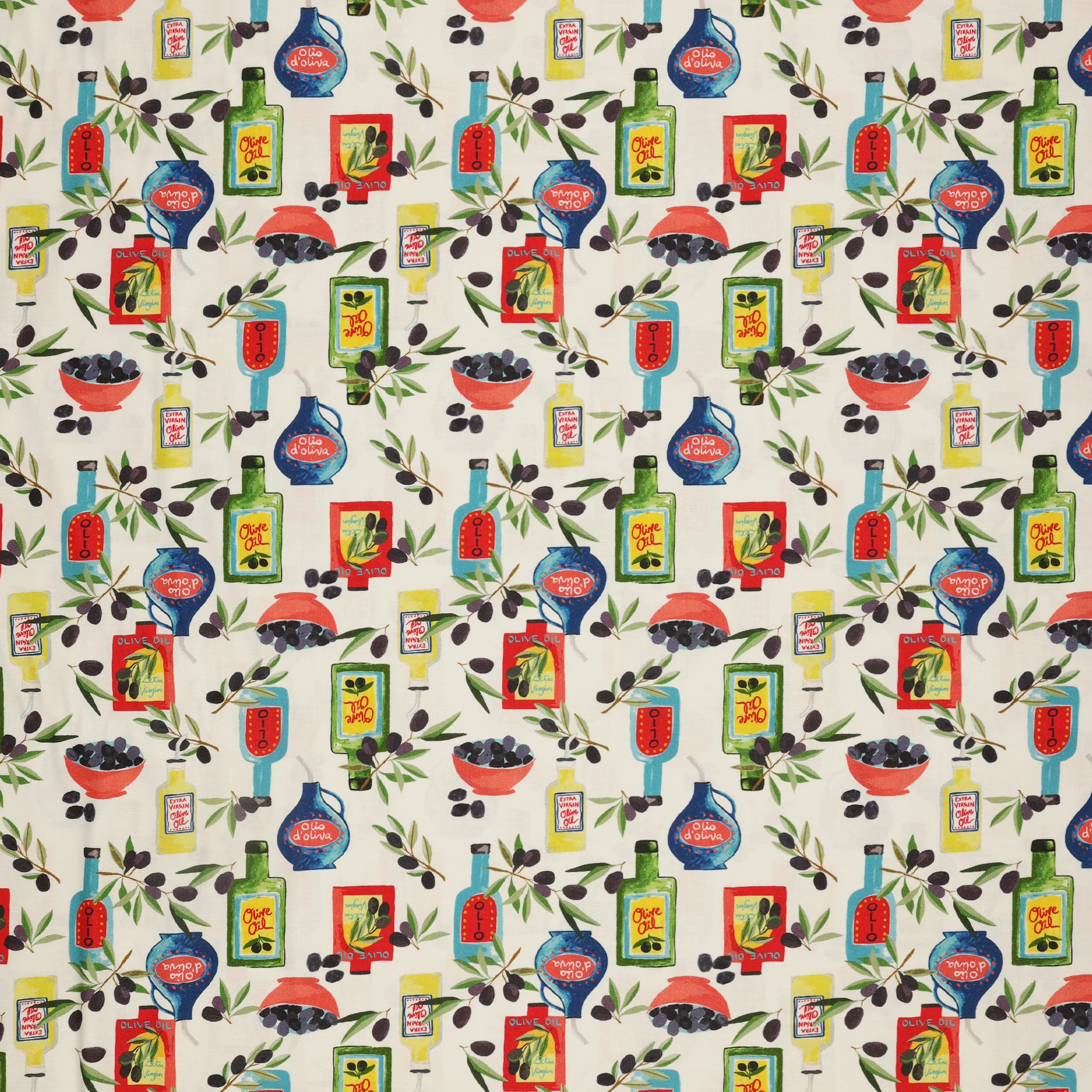 Villa Sol Fabric Collection - Olio D'Oliva White
