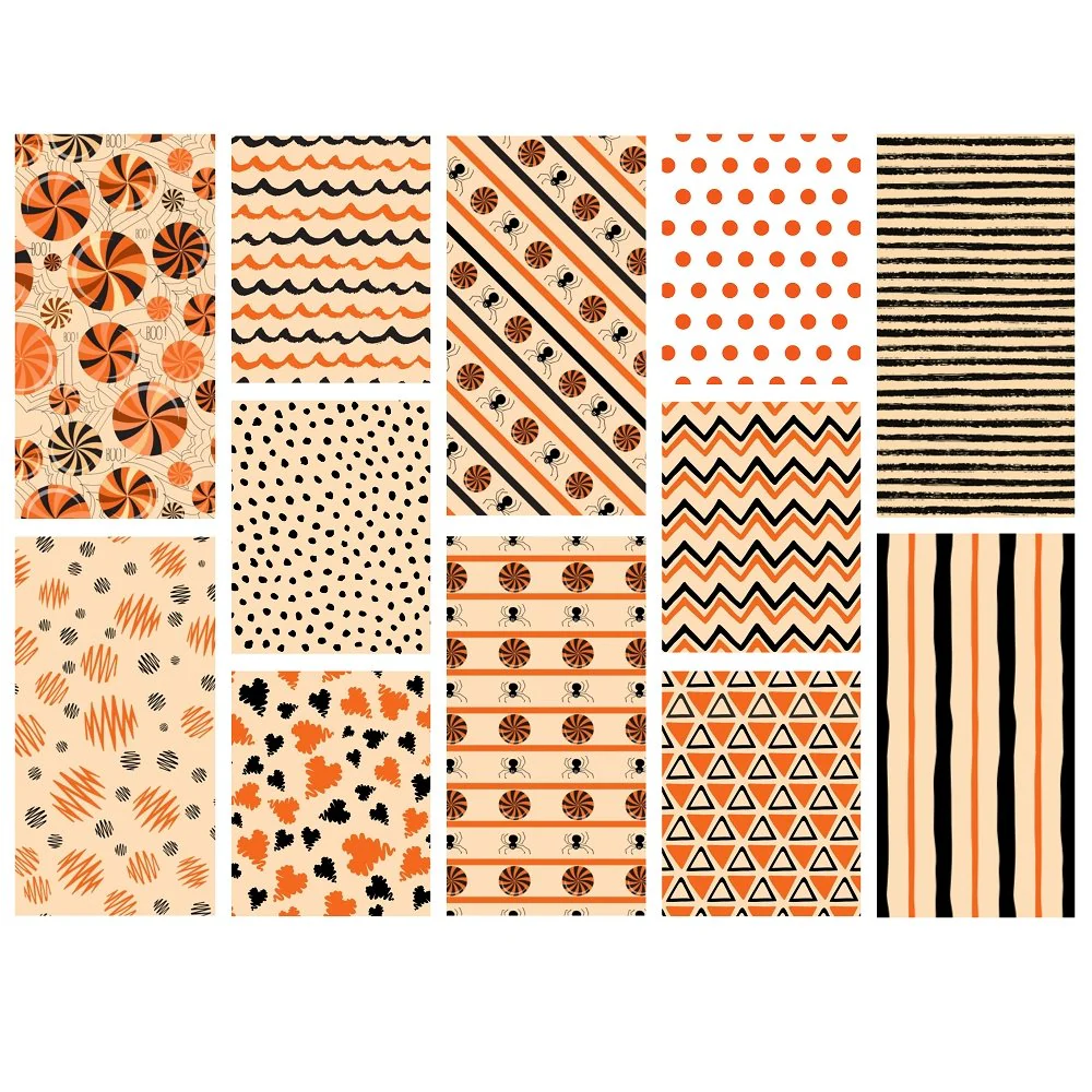 Vintage Halloween Fabric Collection Bundle - 12 Pieces
