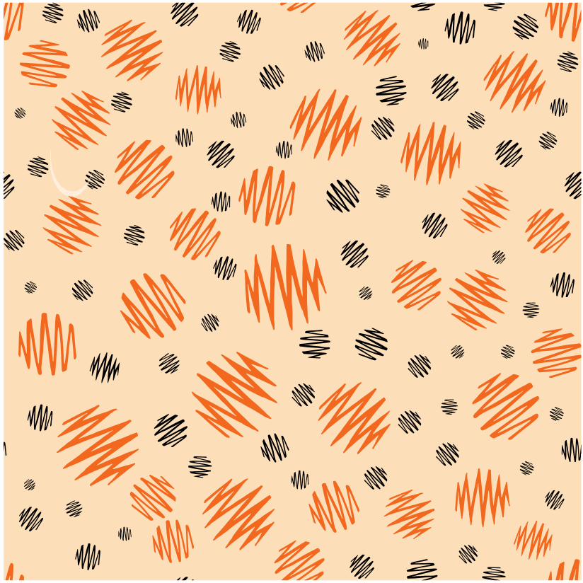 Vintage Halloween Lines Fabric - Tan