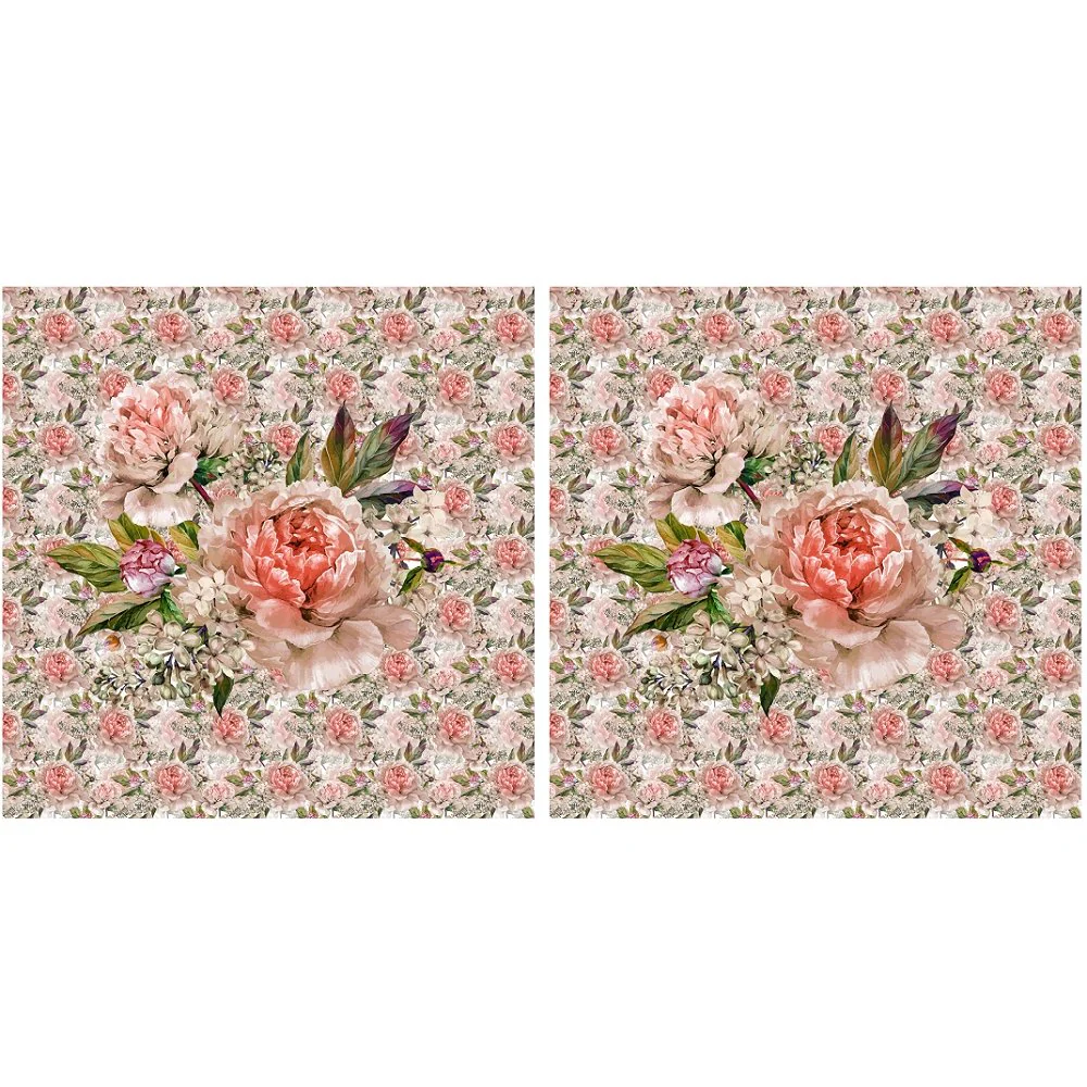 Vintage Peonies Pillow Panels - Image 2