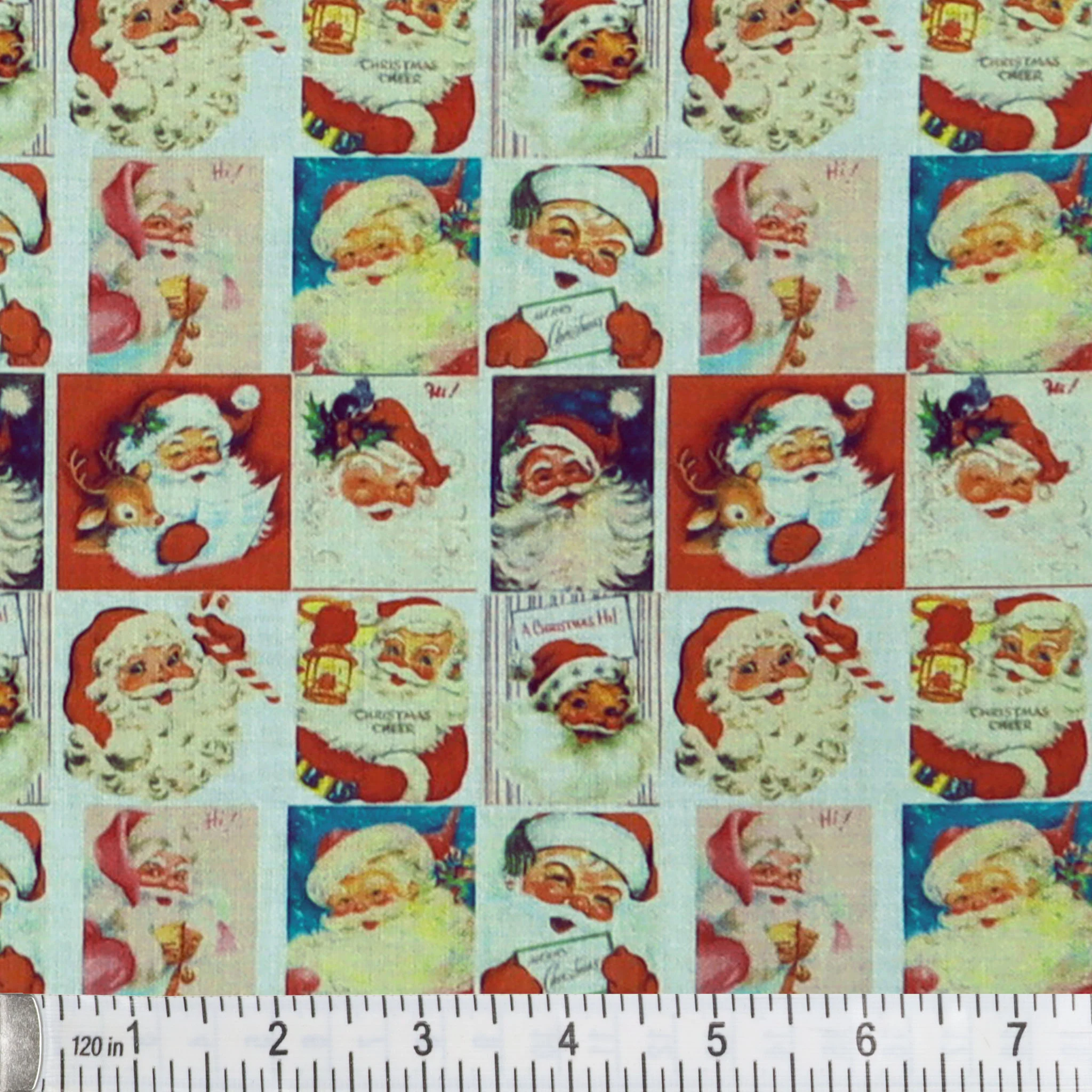 Vintage Santa Claus Collage #2 Fabric - Image 2