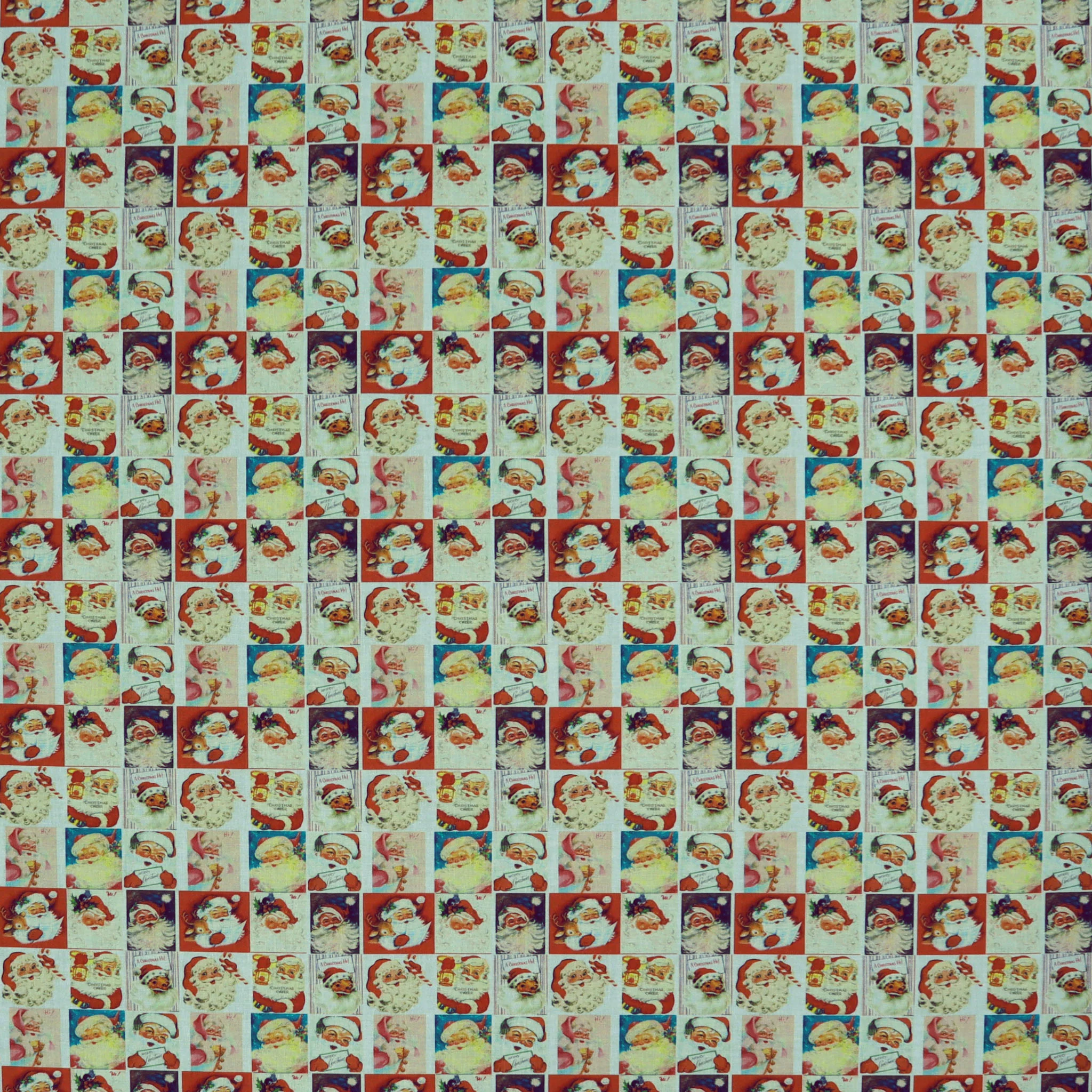 Vintage Santa Claus Collage #2 Fabric - Image 3