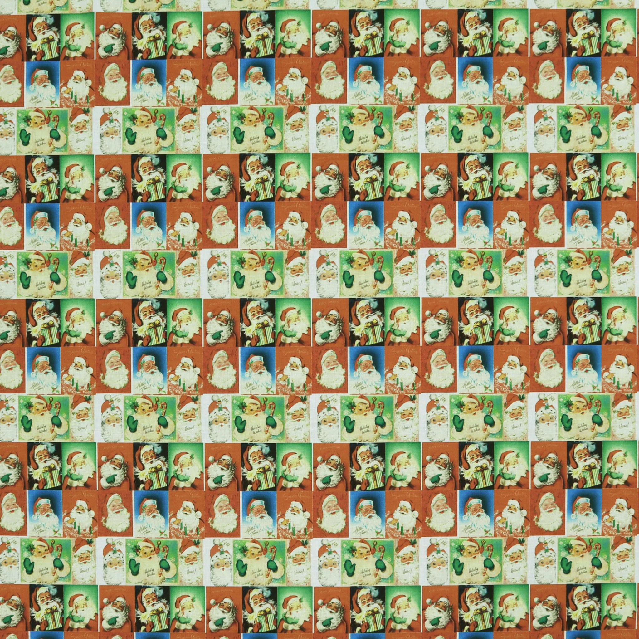Vintage Santa Claus Collage #3 Fabric - Image 3