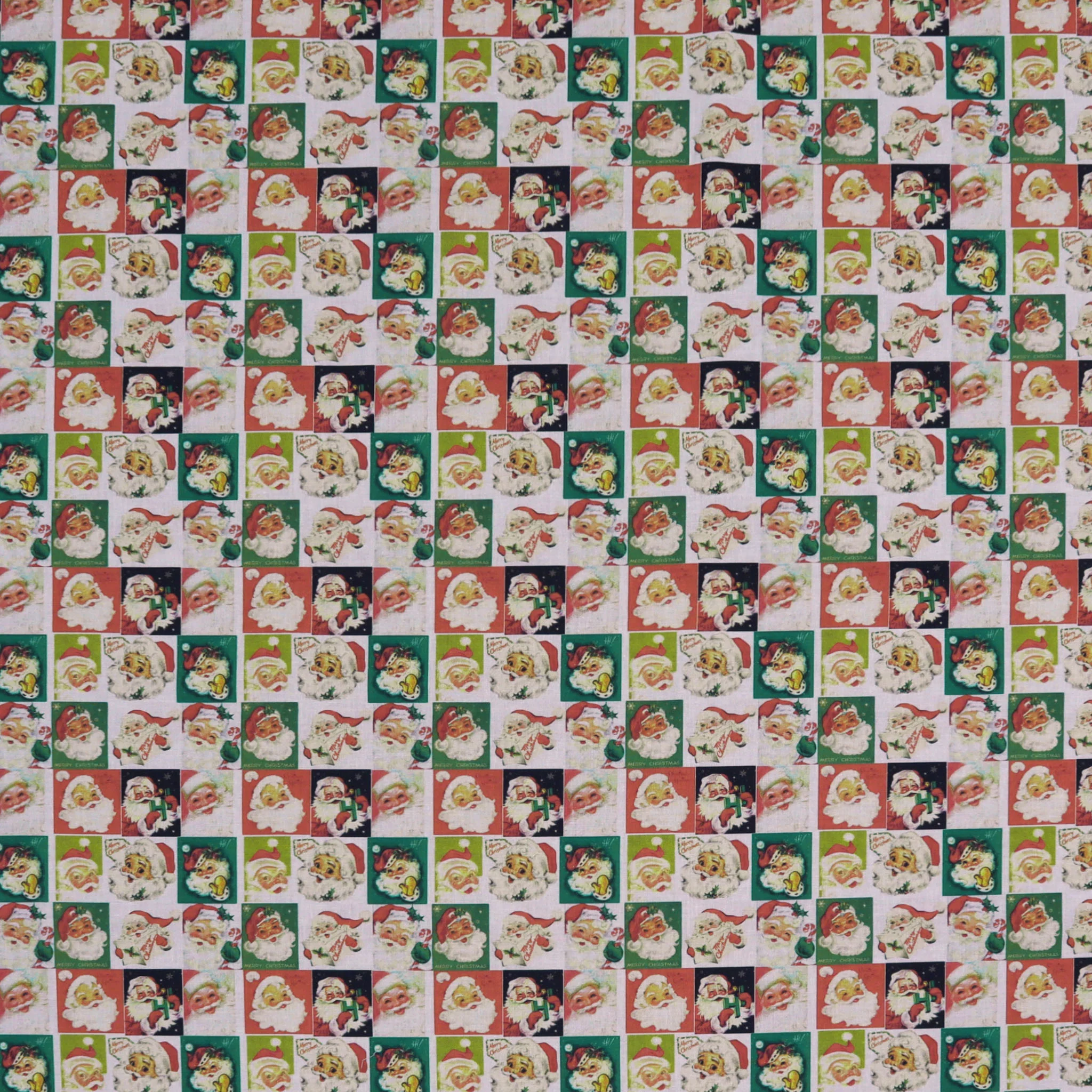 Vintage Santa Claus Collage #4 Fabric - Image 3