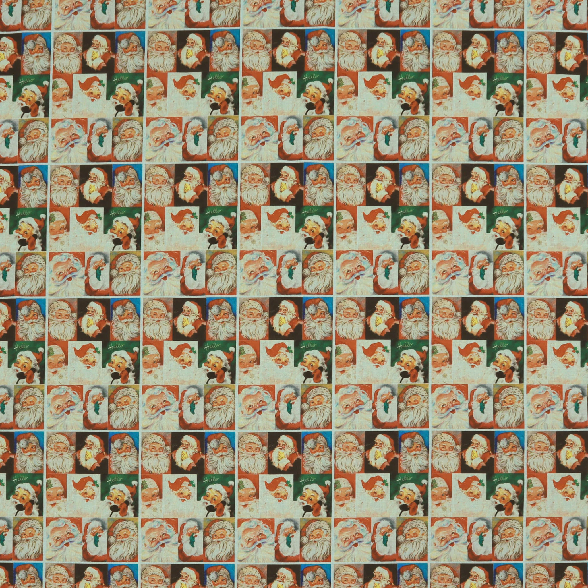Vintage Santa Claus Collage #5 Fabric - Image 3