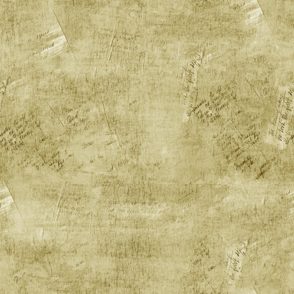 Vintage Script Fabric - Casino Cream