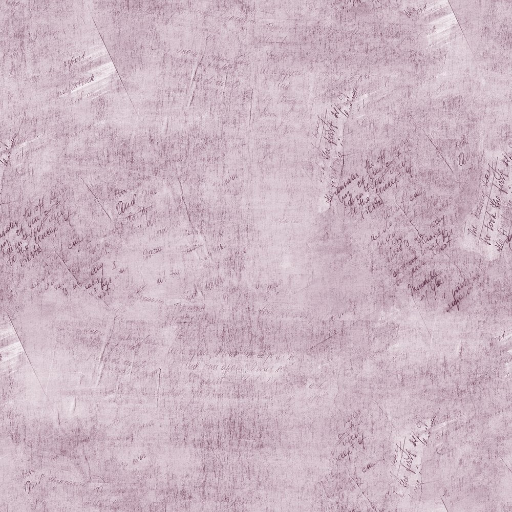 Vintage Script Fabric - Chewing Gum