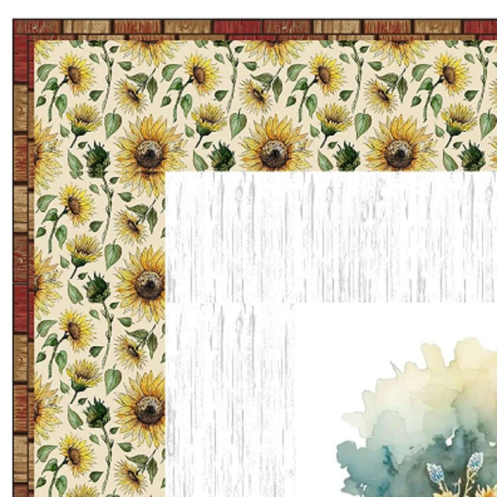 Vintage Truck and Sunflowers with Barn Wall Hanging 42" x 42" - Image 3