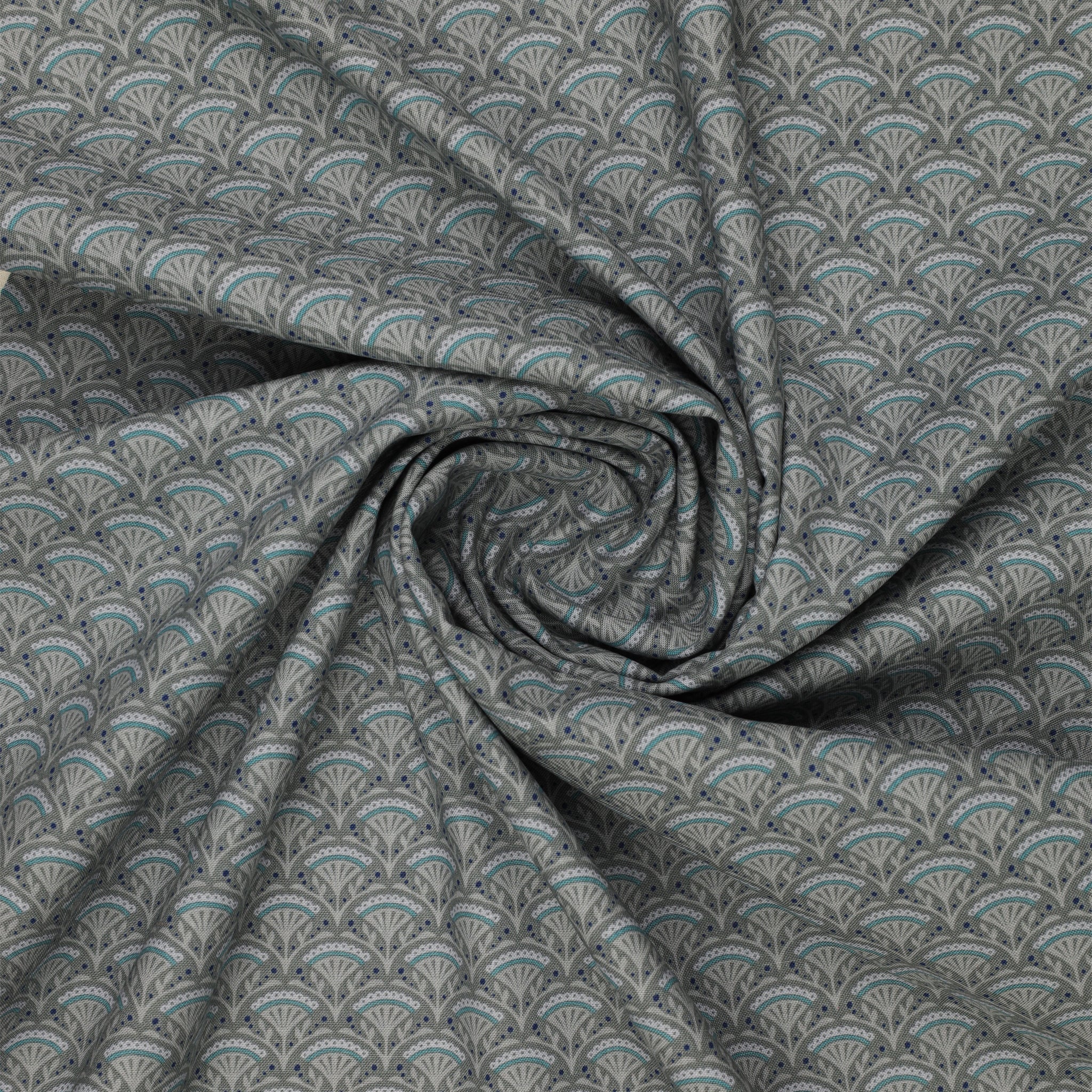 Wander Lane Fabric Collection - Blossom Scallop Slate - Image 2