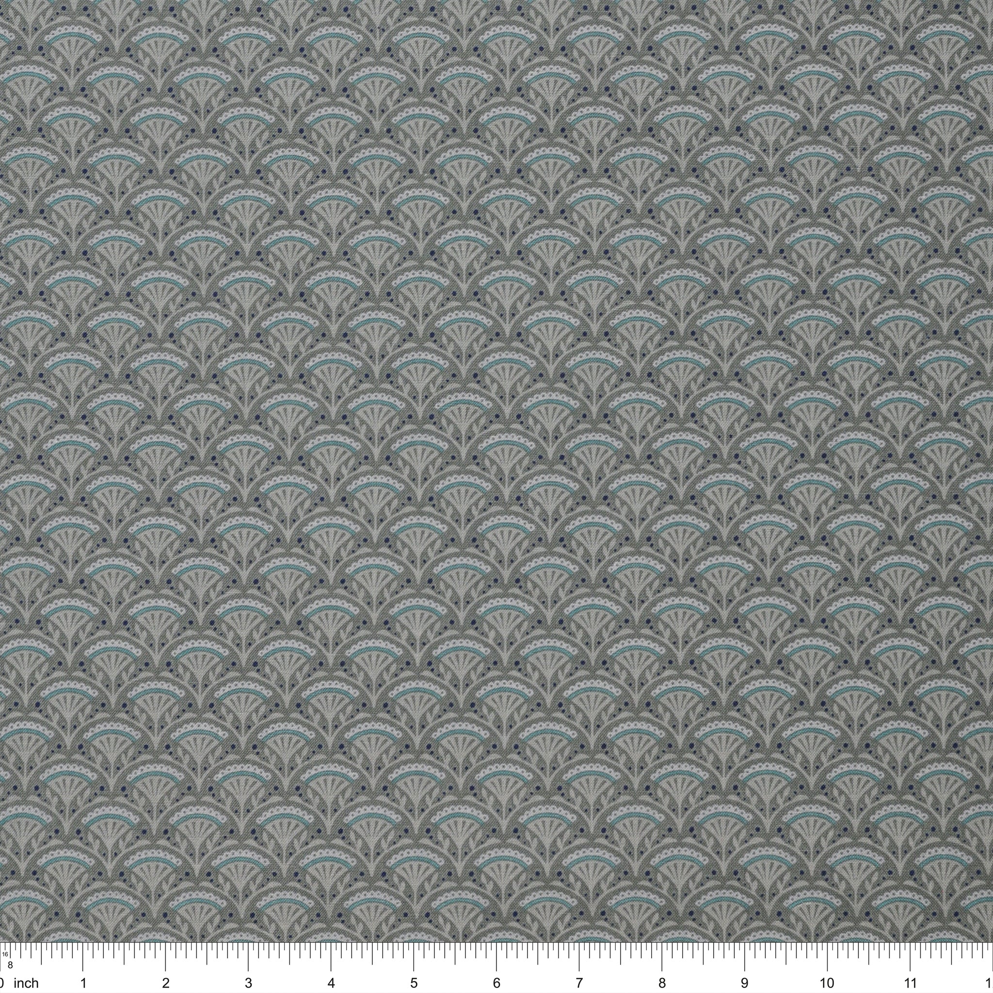 Wander Lane Fabric Collection - Blossom Scallop Slate - Image 3
