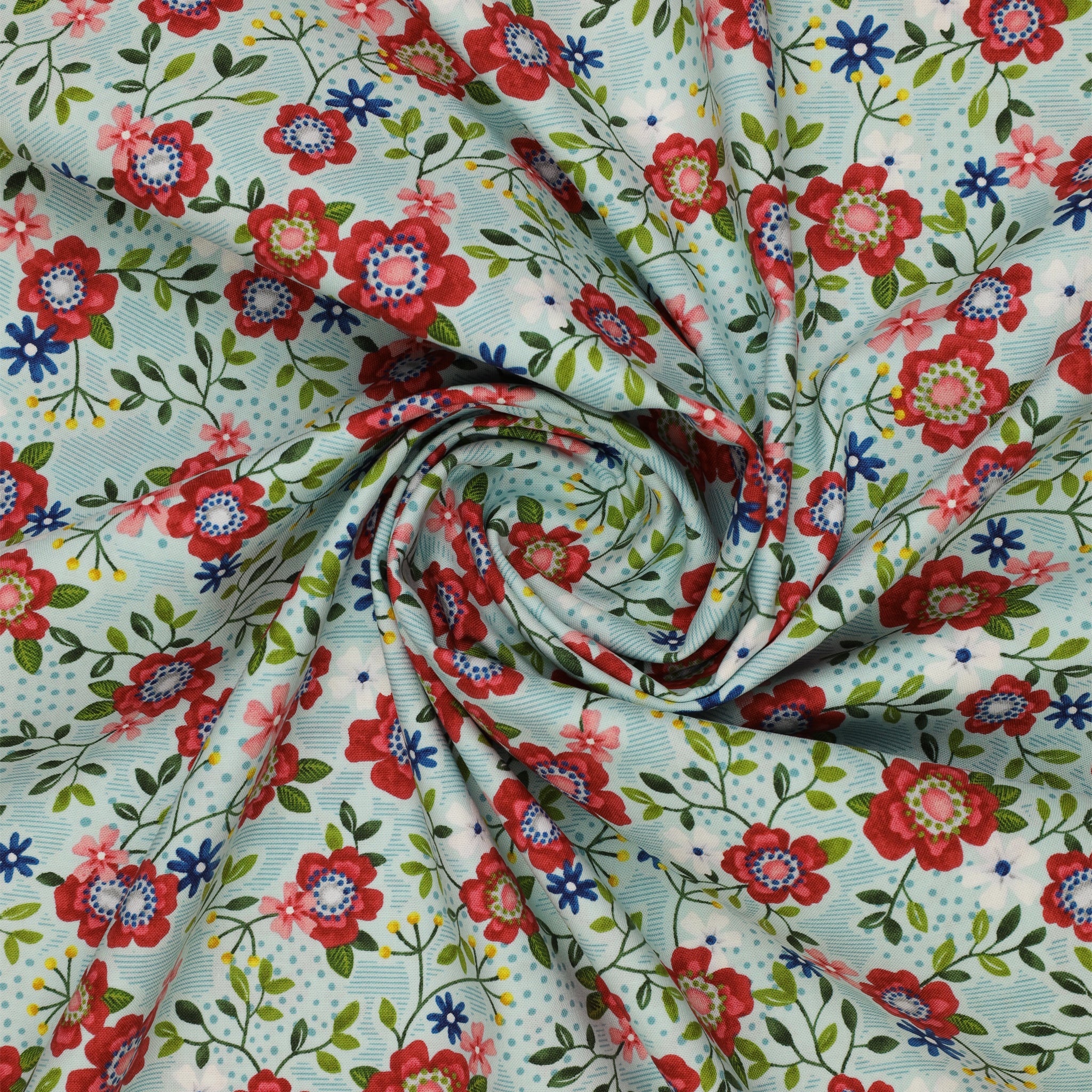 Wander Lane Fabric Collection - Primrose Path Aqua - Image 2