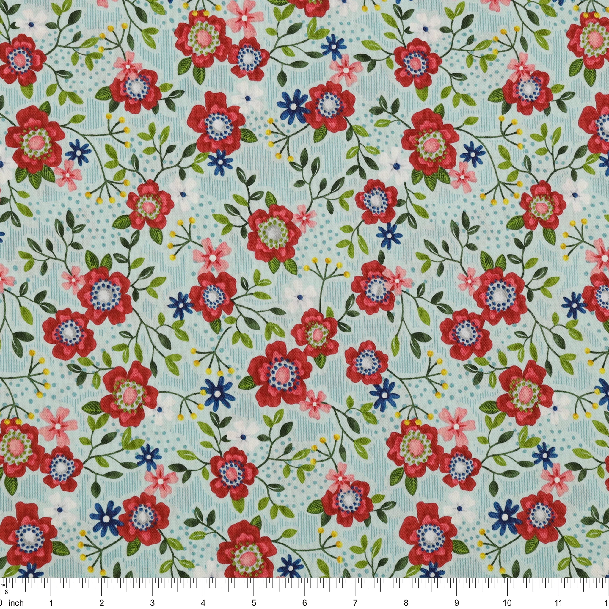 Wander Lane Fabric Collection - Primrose Path Aqua - Image 3
