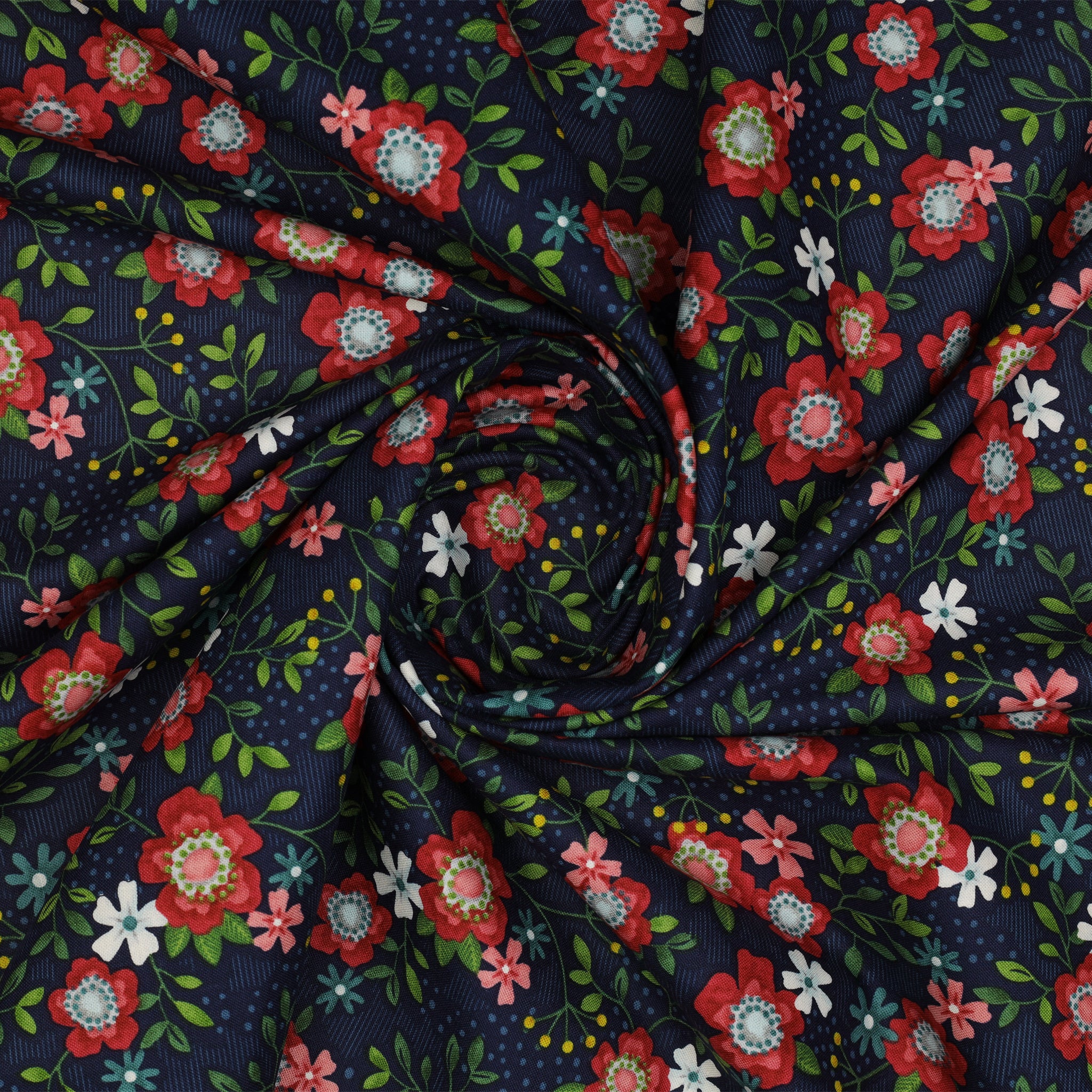 Wander Lane Fabric Collection - Primrose Path Navy - Image 2