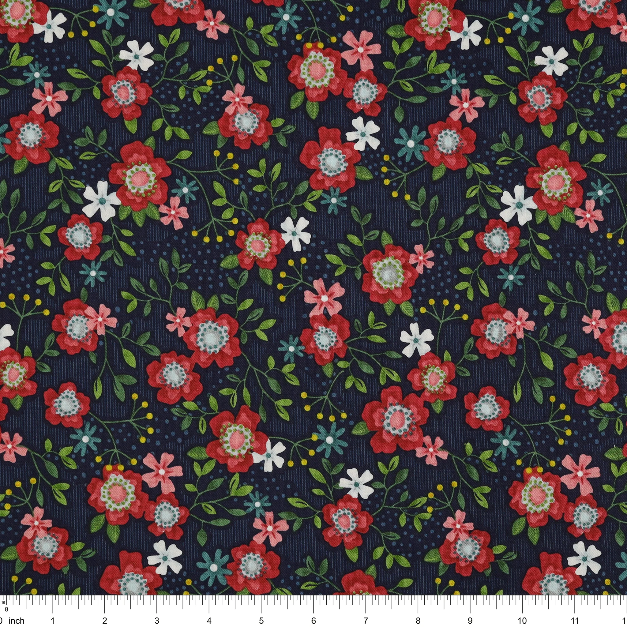 Wander Lane Fabric Collection - Primrose Path Navy - Image 3