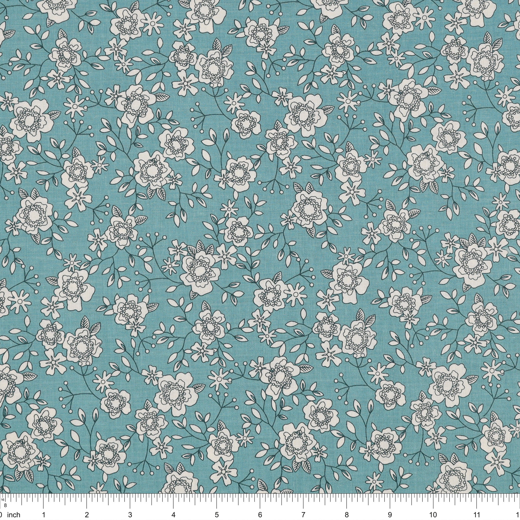 Wander Lane II Fabric Collection - Winter Rose Teal - Image 3