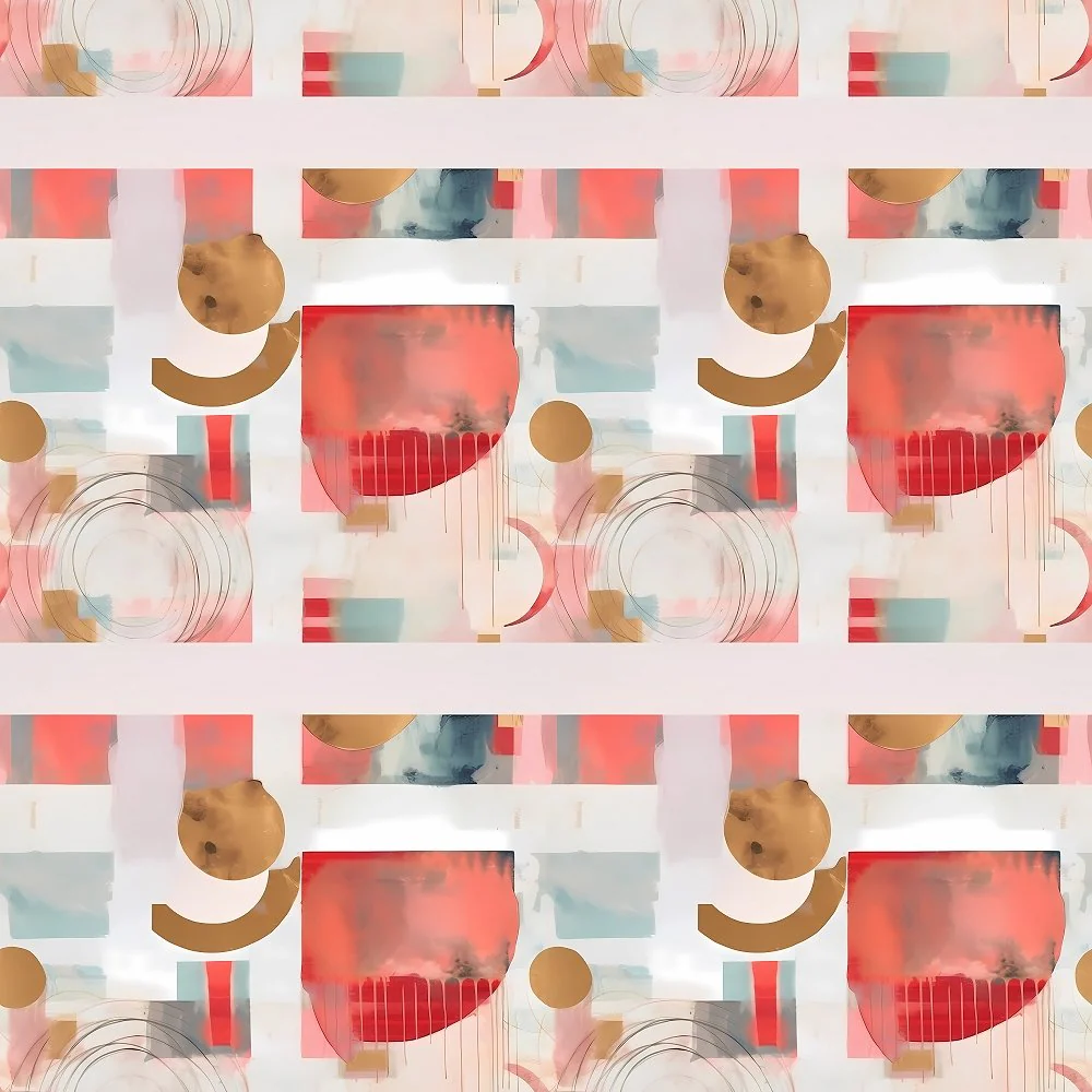 Watercolor Abstract Pattern #1 Fabric