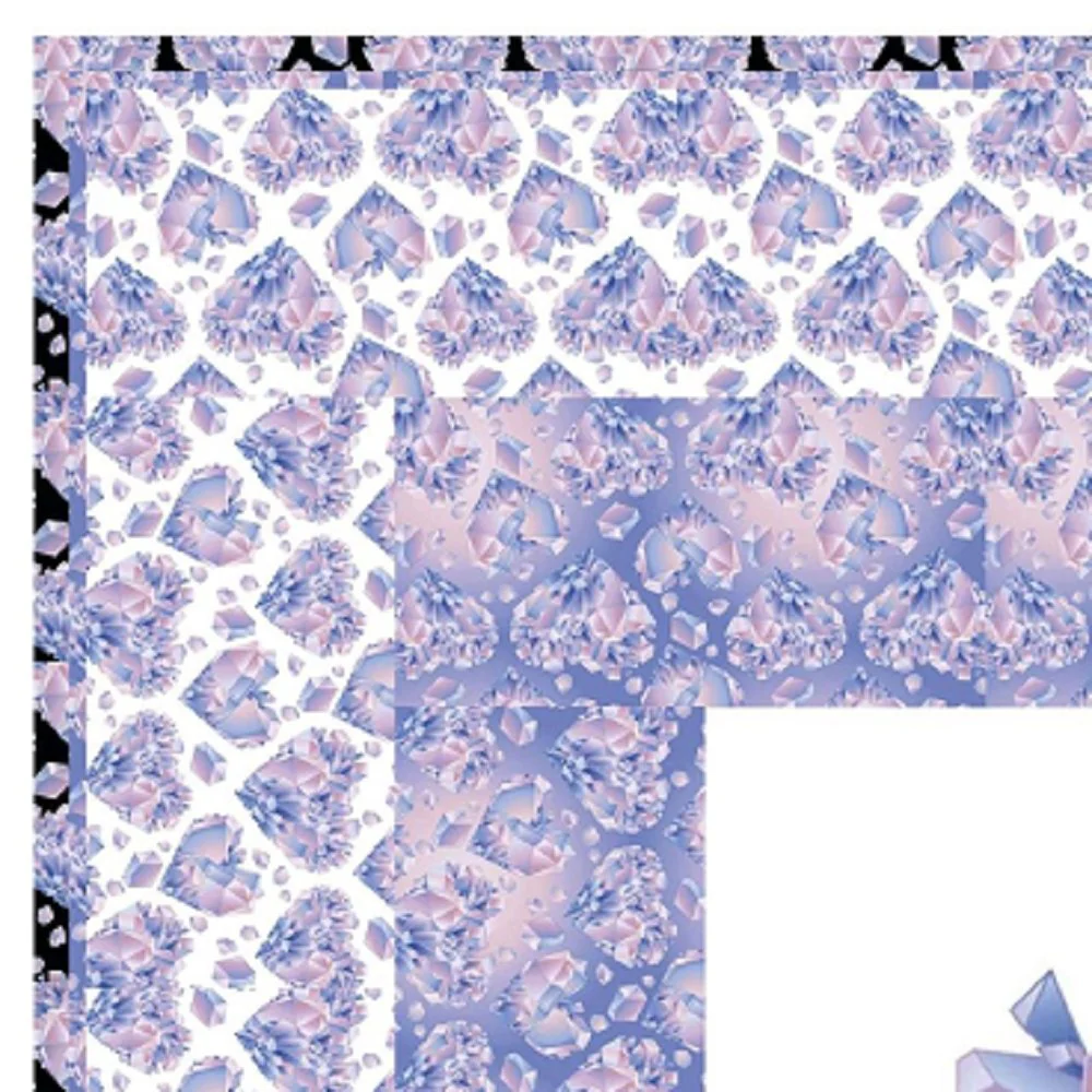 Watercolor Crystals & Hearts Wall Hanging 42" x 42" - Image 3