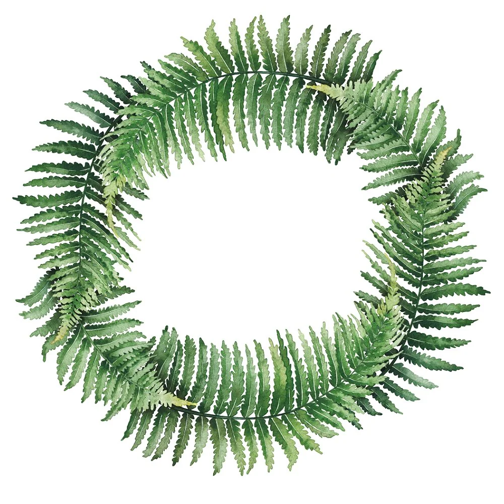 Watercolor Dinosaur Wreath Style #1 Fabric Panel