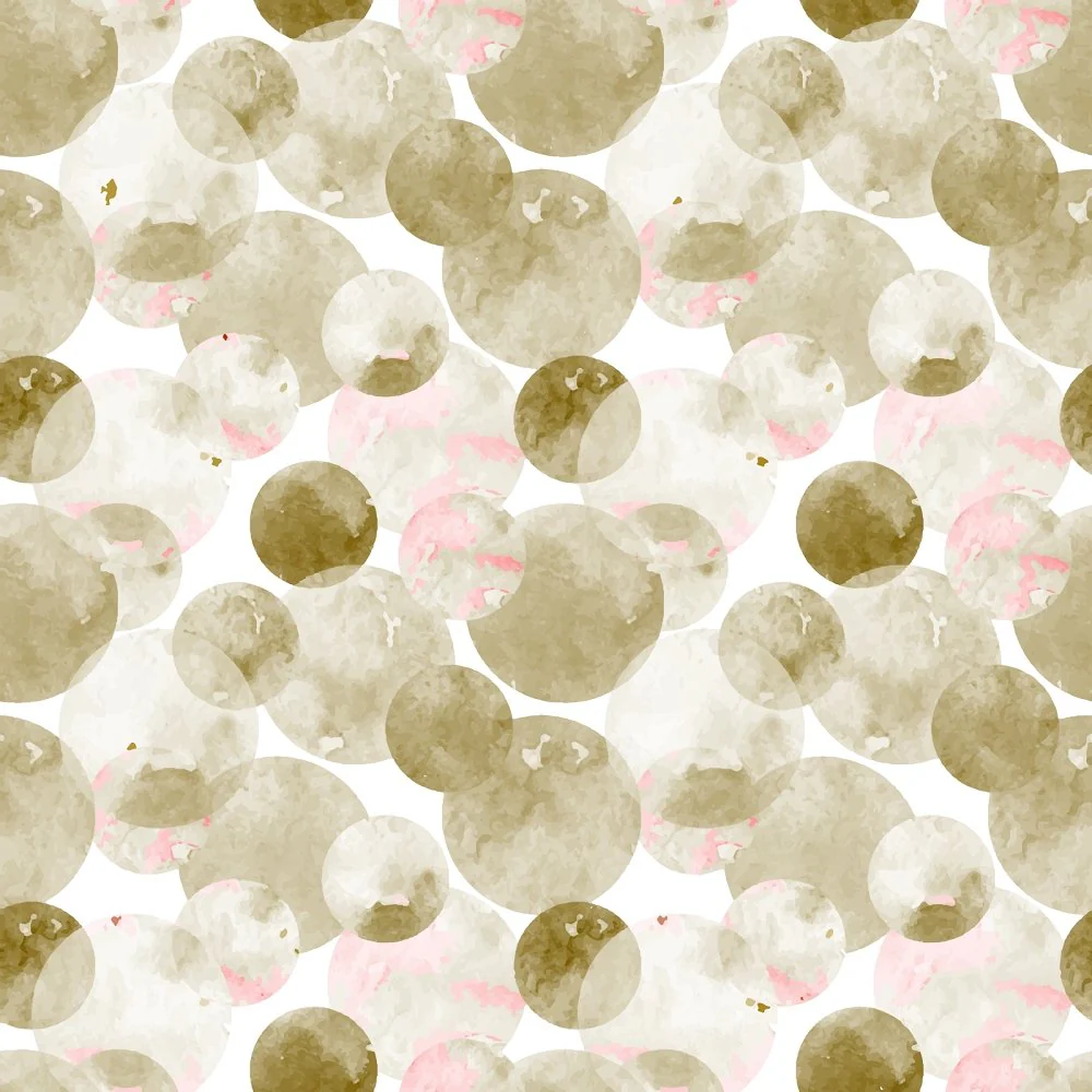 Watercolor Dots Fabric - Bronze/Pink