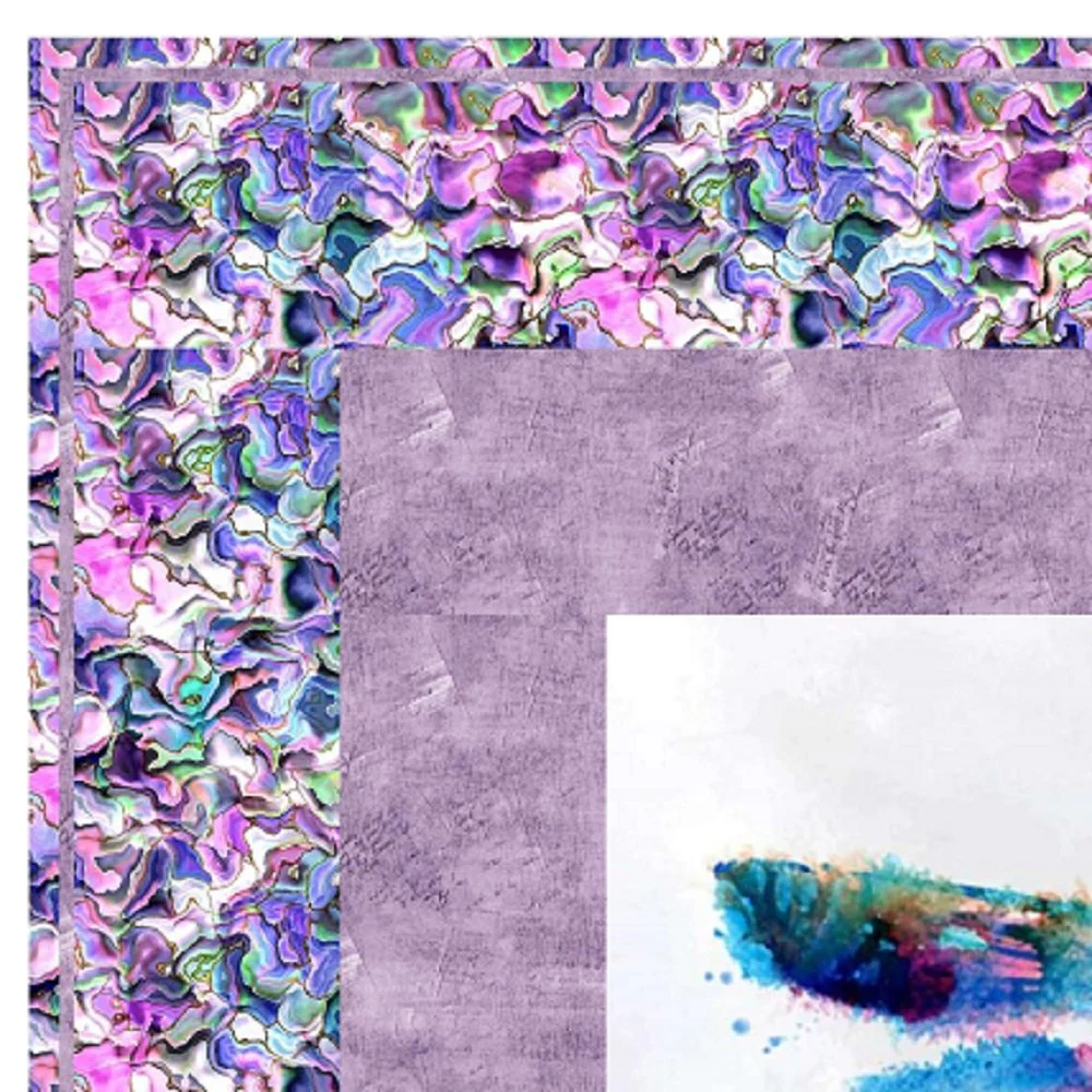 Watercolor Dragonfly Violet Wall Hanging 42" x 42" - Image 2