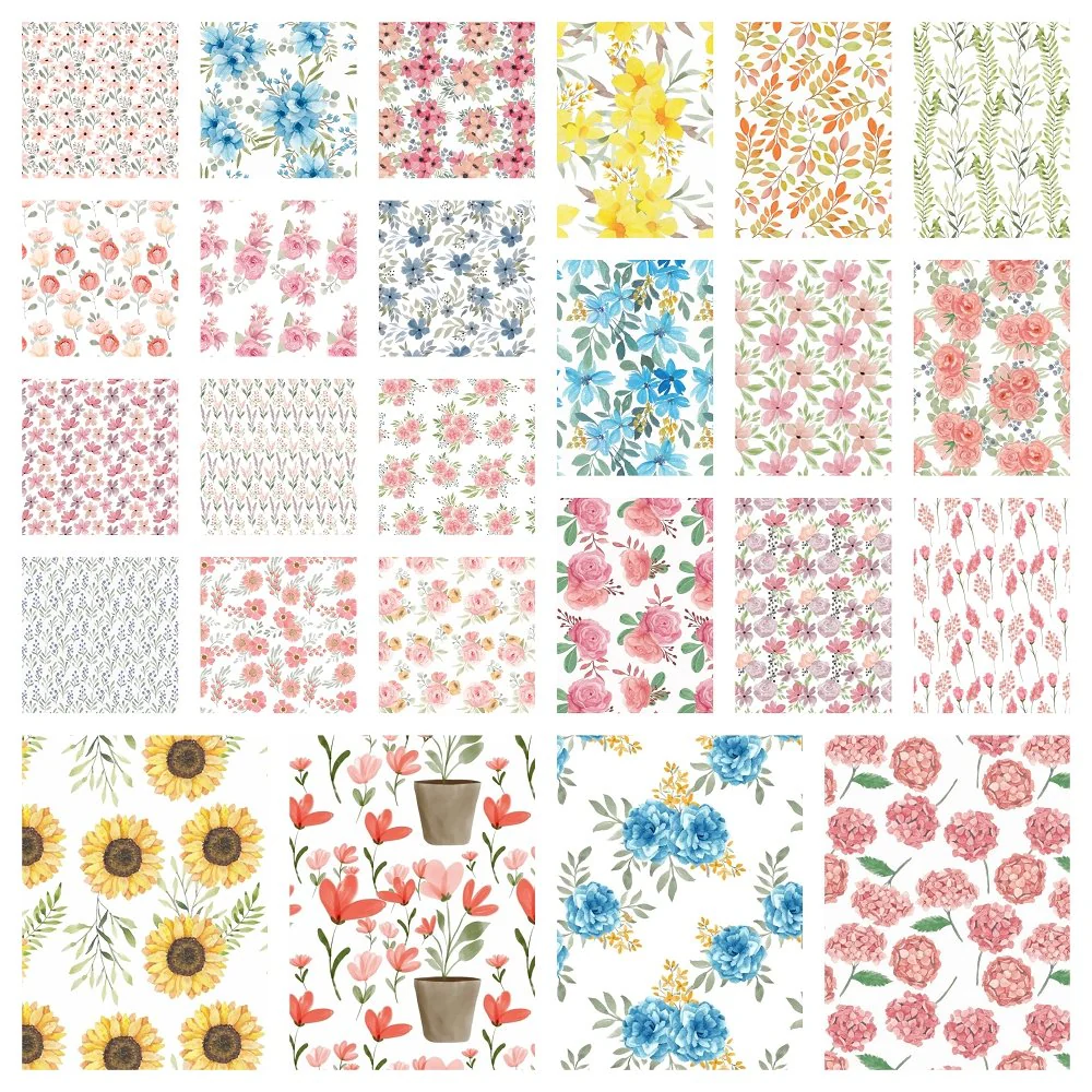 Watercolor Floral Collection - 1 Yard Bundle
