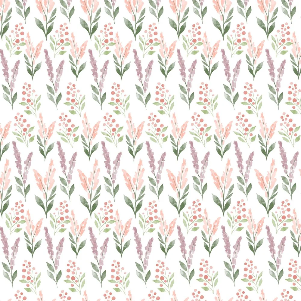Watercolor Meadow Floral Fabric - Pink