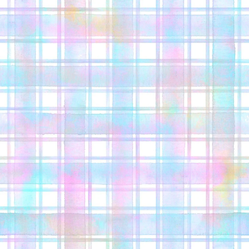 Watercolor Pastel Plaid Fabric