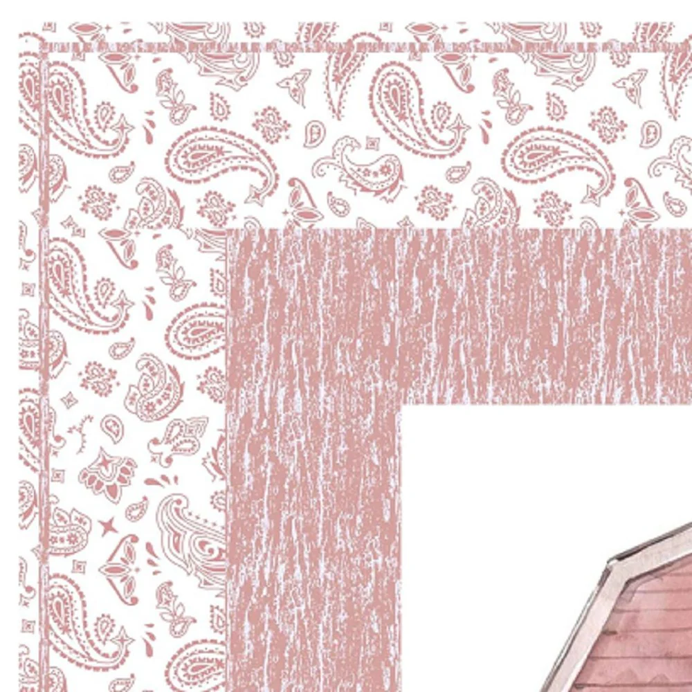 Watercolor Rose Gold Farmhouse Wall Hanging 42" x 42" - Image 2