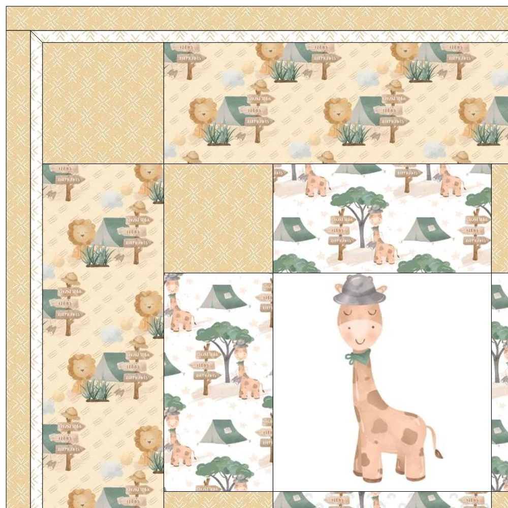 Watercolor Safari Adventure Quilt Kit - 50" x 61 1/2" - Image 3