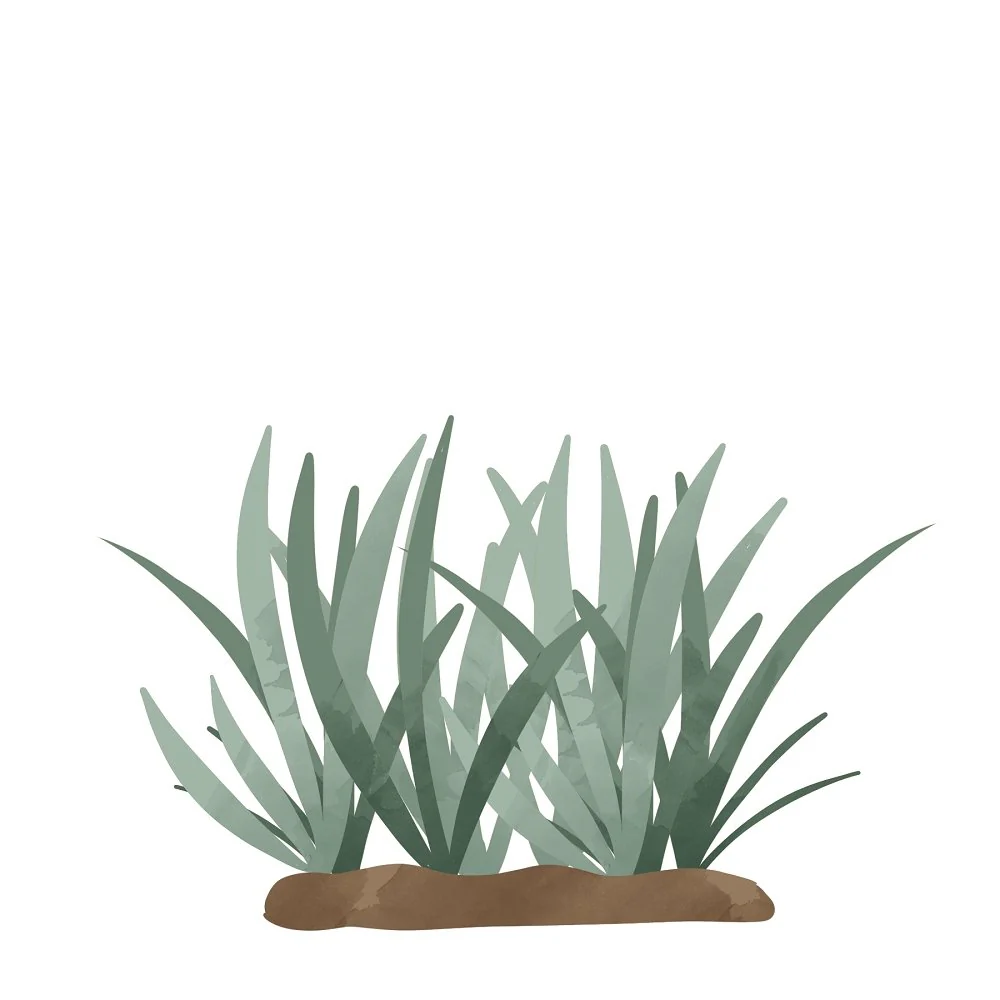 Watercolor Safari Grass Fabric Panel