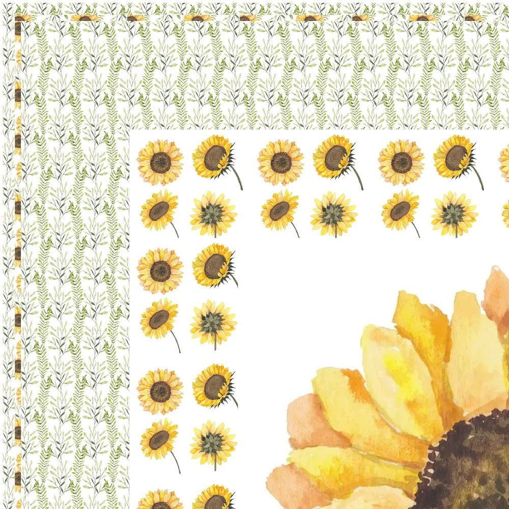 Watercolor Sunflower Wall Hanging/Lap Quilt Kit - 42" x 42" - Image 2